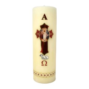 mrcjsales - Regular Easter Candle 12" - 2 Kilo. Divine Symbol of Faith & Hope. Versatile Decoration for Church & Home.