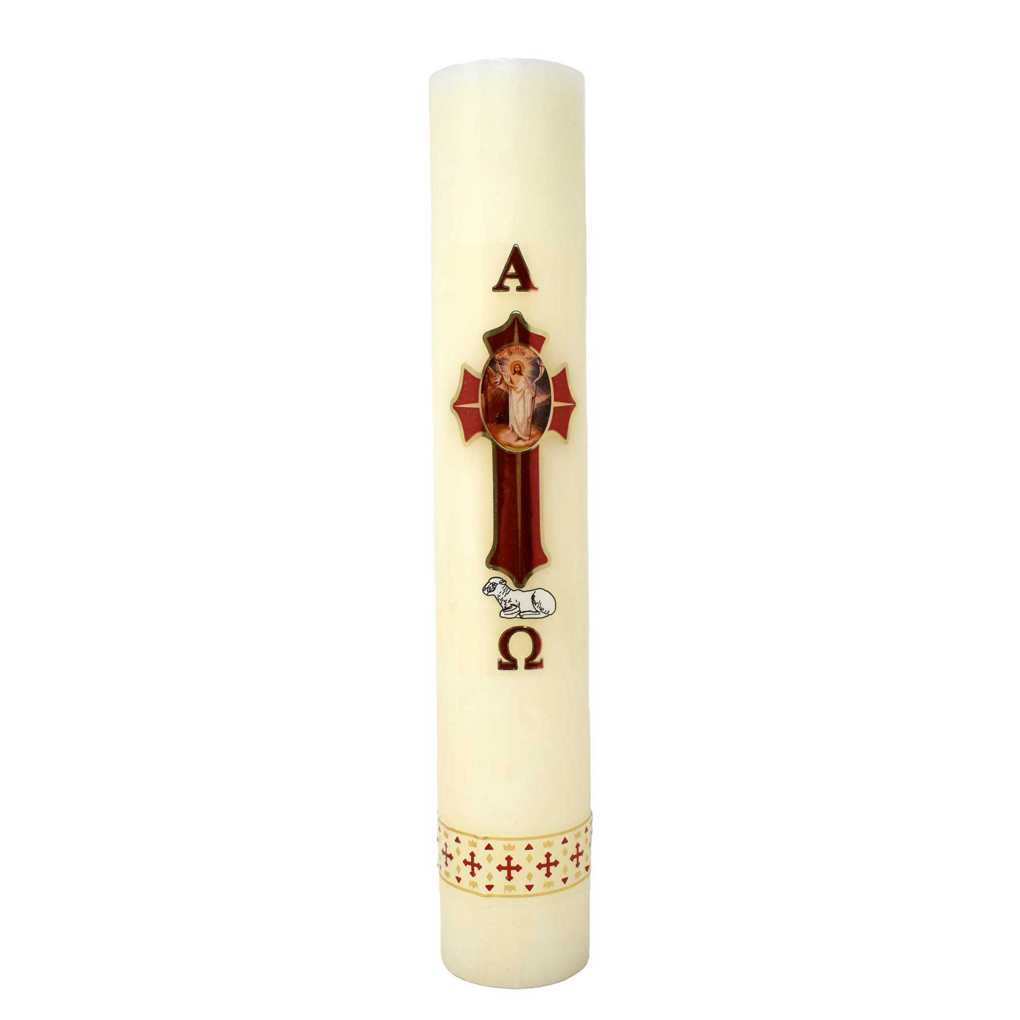 mrcjsales - Easter Regular Candle 12" - 1/2 Kilo. Divine Jesus Christ Symbol. Versatile Decoration for Church & Home.