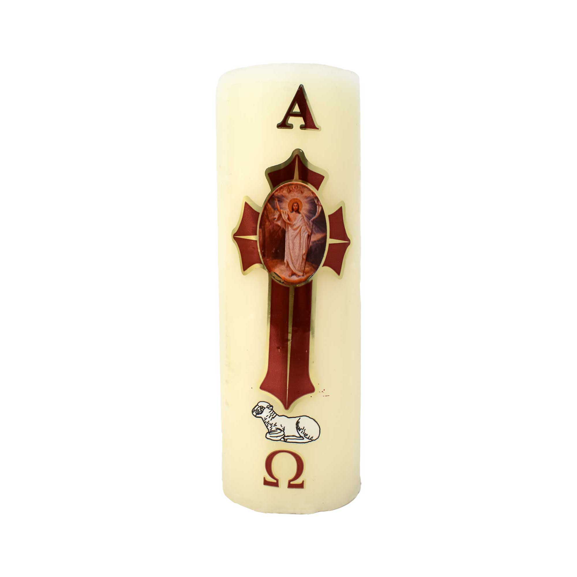 mrcjsales - Easter Regular Candle 6" - 1/4 Kilo. Divine Jesus Christ Symbol. Versatile Decoration for Church & Home.