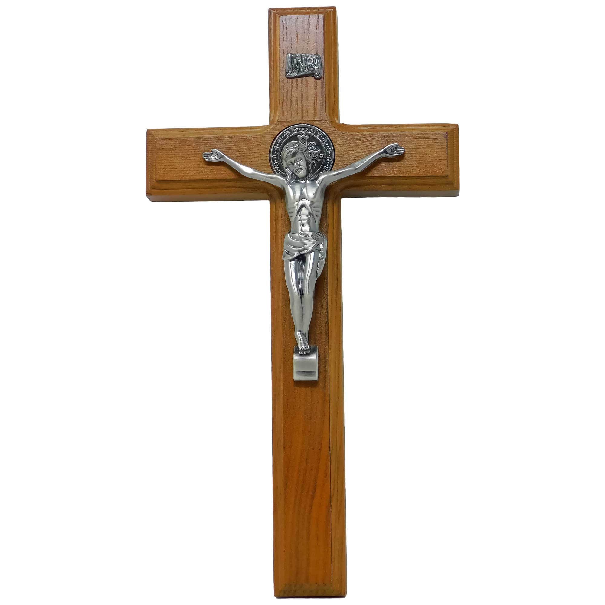 Mrcjsales - Saint Benedict Wooden Cross: Beautiful Faith-Inspired