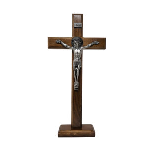 Mrcjsales - Saint Benedict Wooden Cross w/Base 9" inch