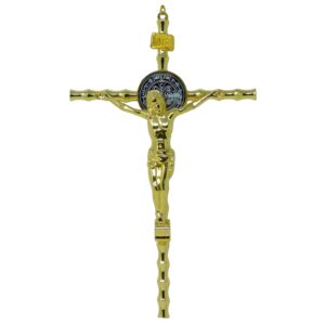 Saint Benedict Crucifix Gold - 9 inch