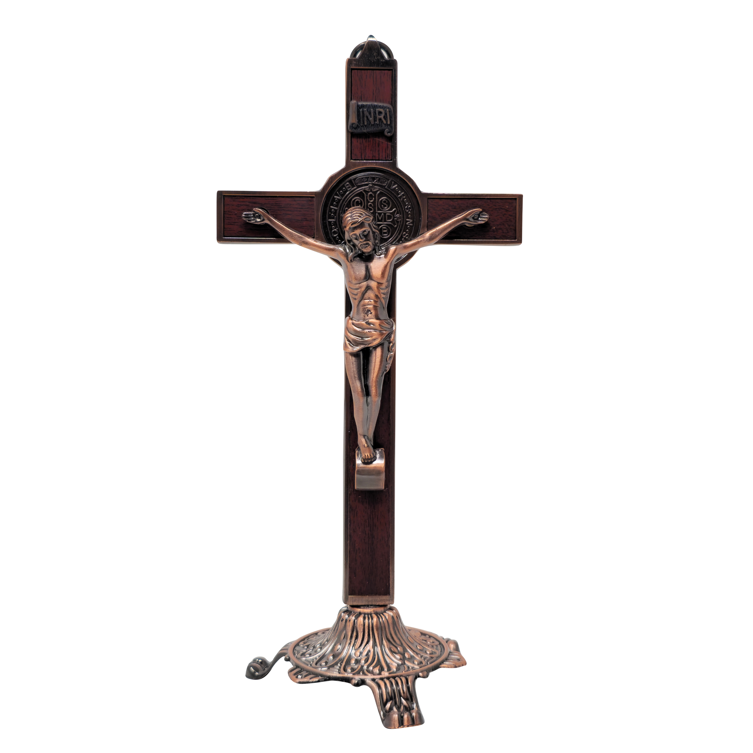 mrcjsales - Saint Benedict Crucifix – Cafe w/Base - Versatile Hanging or Standing Cross - Ideal Gift - Multiple Sizes - Protective Box