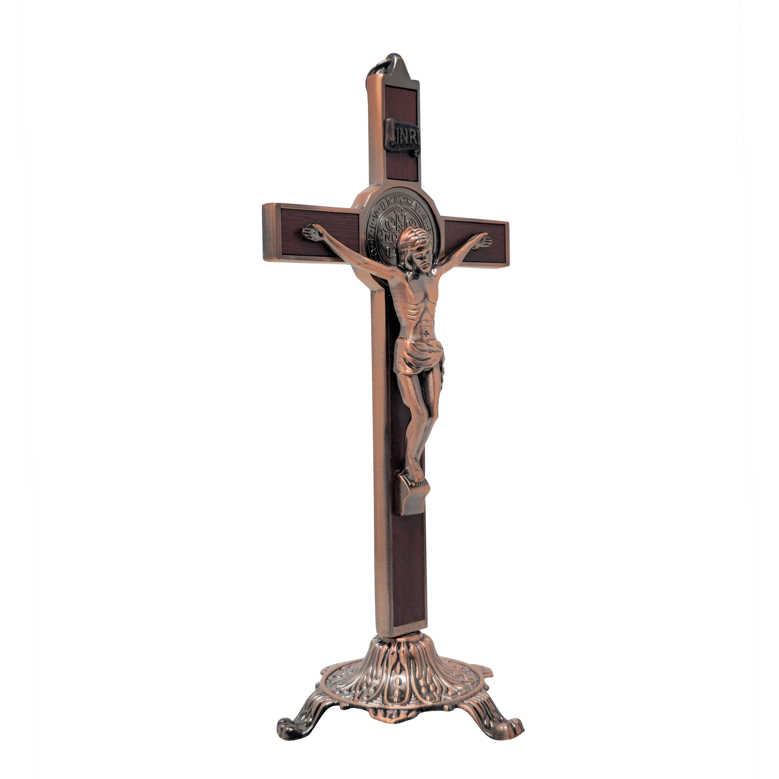 mrcjsales - Saint Benedict Crucifix – Cafe w/Base - Versatile Hanging or Standing Cross - Ideal Gift - Multiple Sizes - Protective Box