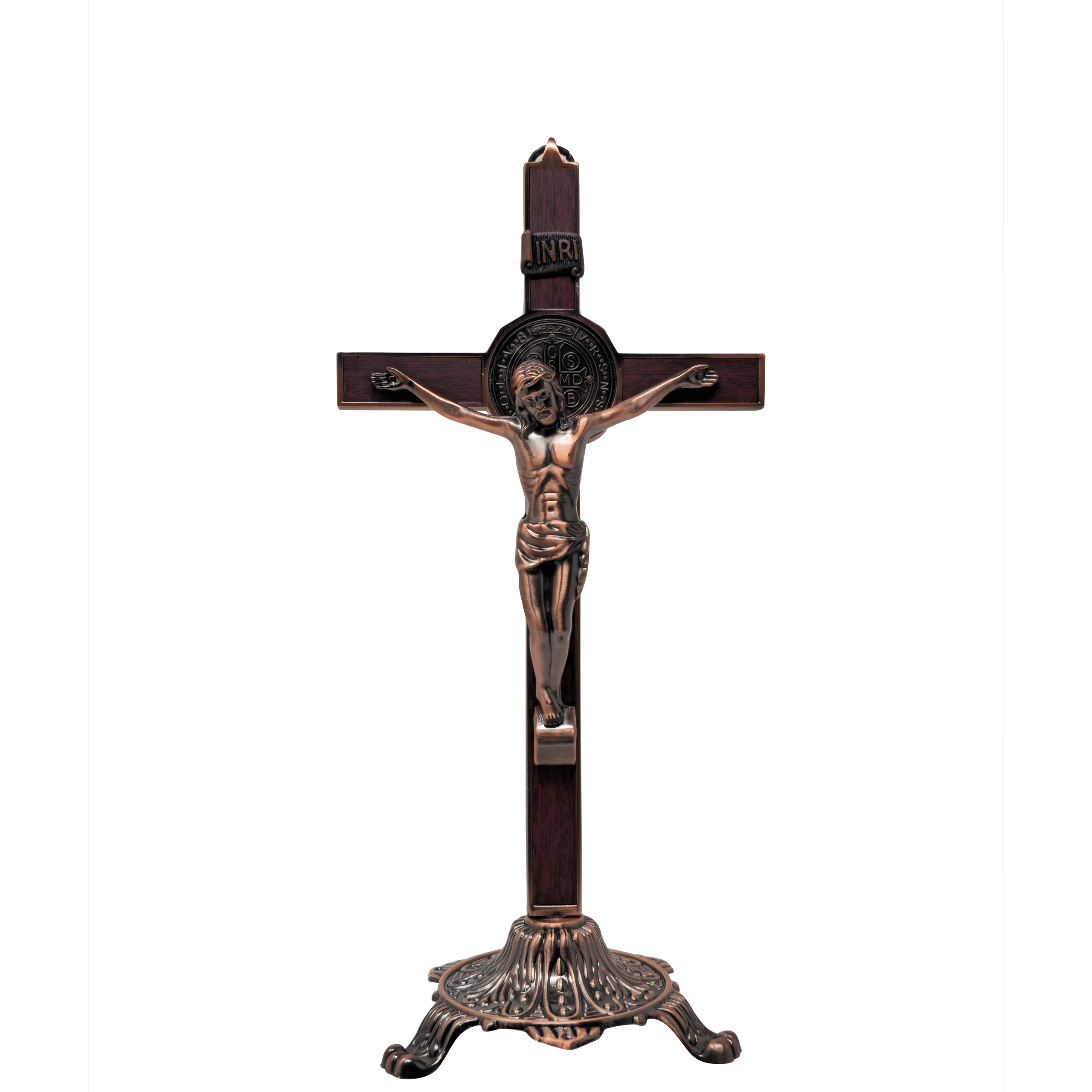 mrcjsales - Saint Benedict Crucifix – Cafe w/Base - Versatile Hanging or Standing Cross - Ideal Gift - Multiple Sizes - Protective Box