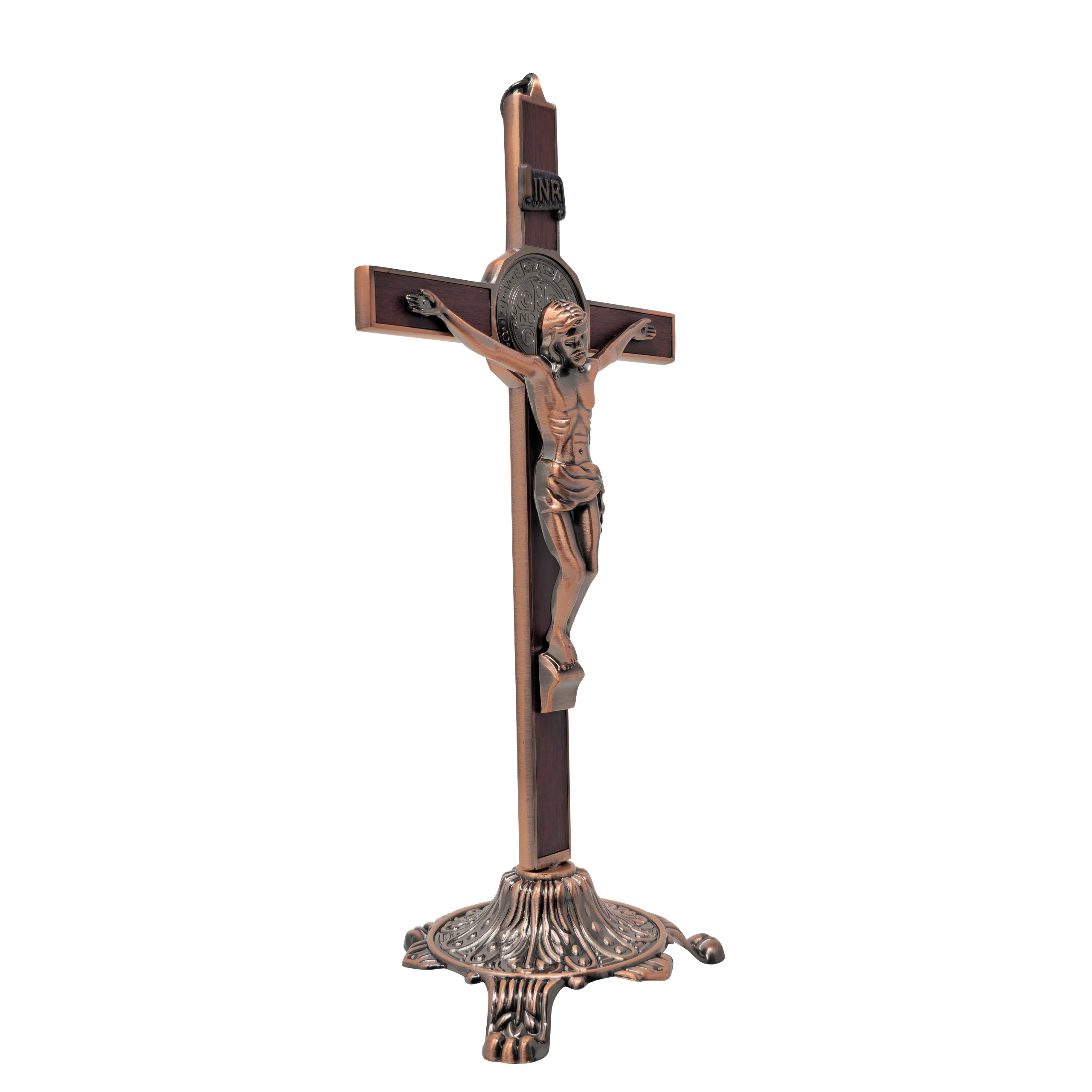 mrcjsales - Saint Benedict Crucifix – Cafe w/Base - Versatile Hanging or Standing Cross - Ideal Gift - Multiple Sizes - Protective Box