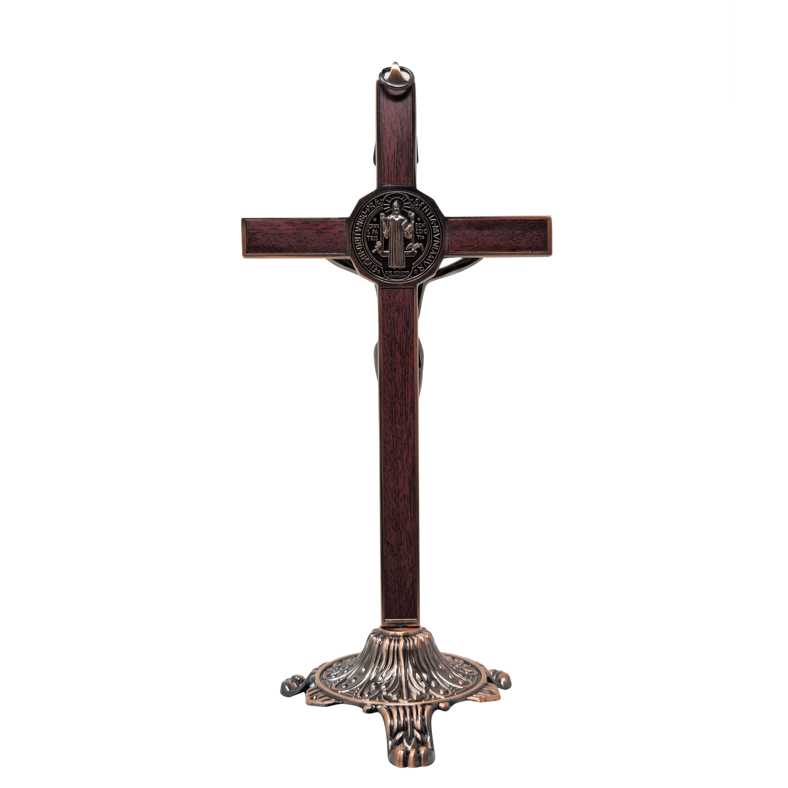 mrcjsales - Saint Benedict Crucifix – Cafe w/Base - Versatile Hanging or Standing Cross - Ideal Gift - Multiple Sizes - Protective Box