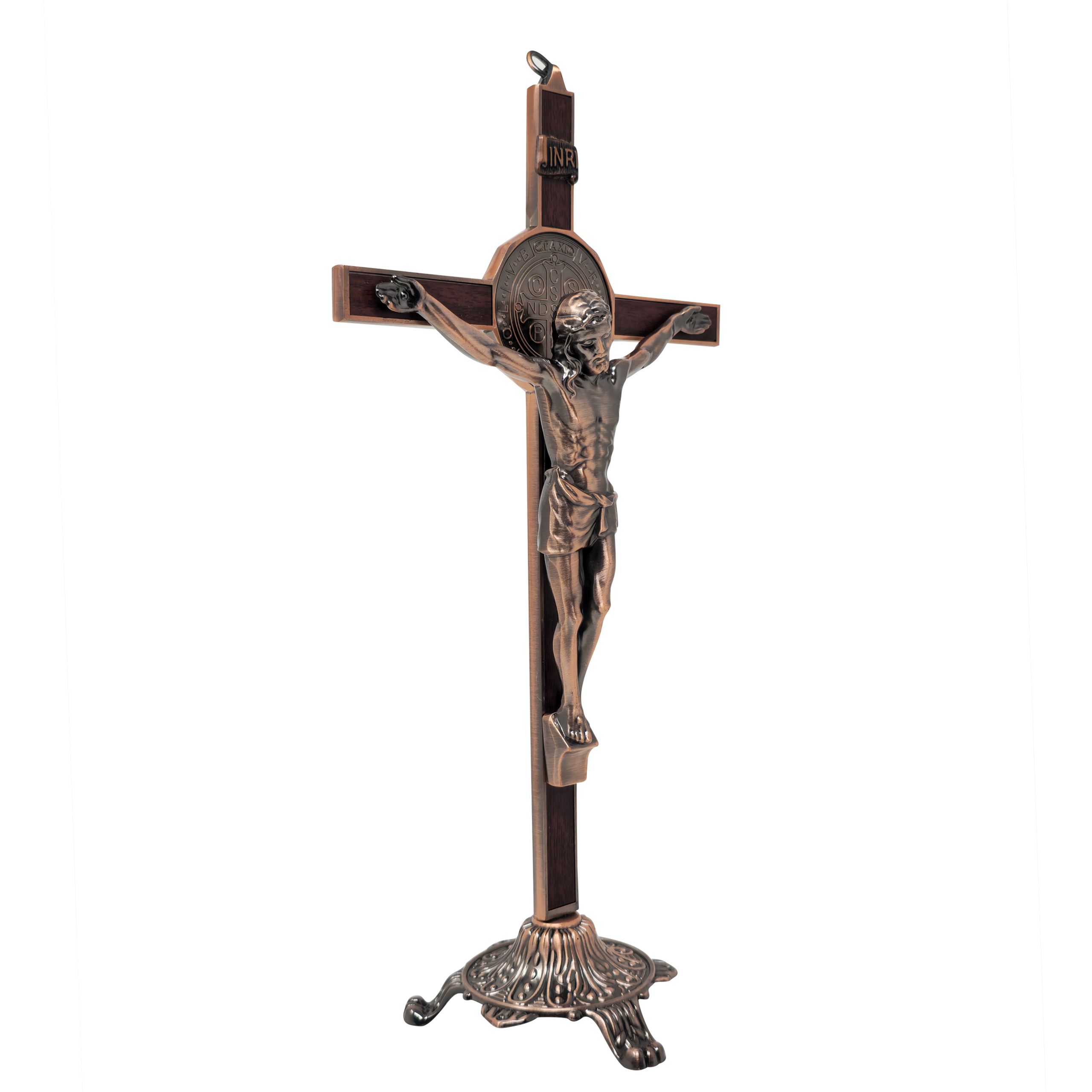 mrcjsales - Saint Benedict Crucifix – Cafe w/Base - Versatile Hanging or Standing Cross - Ideal Gift - Multiple Sizes - Protective Box