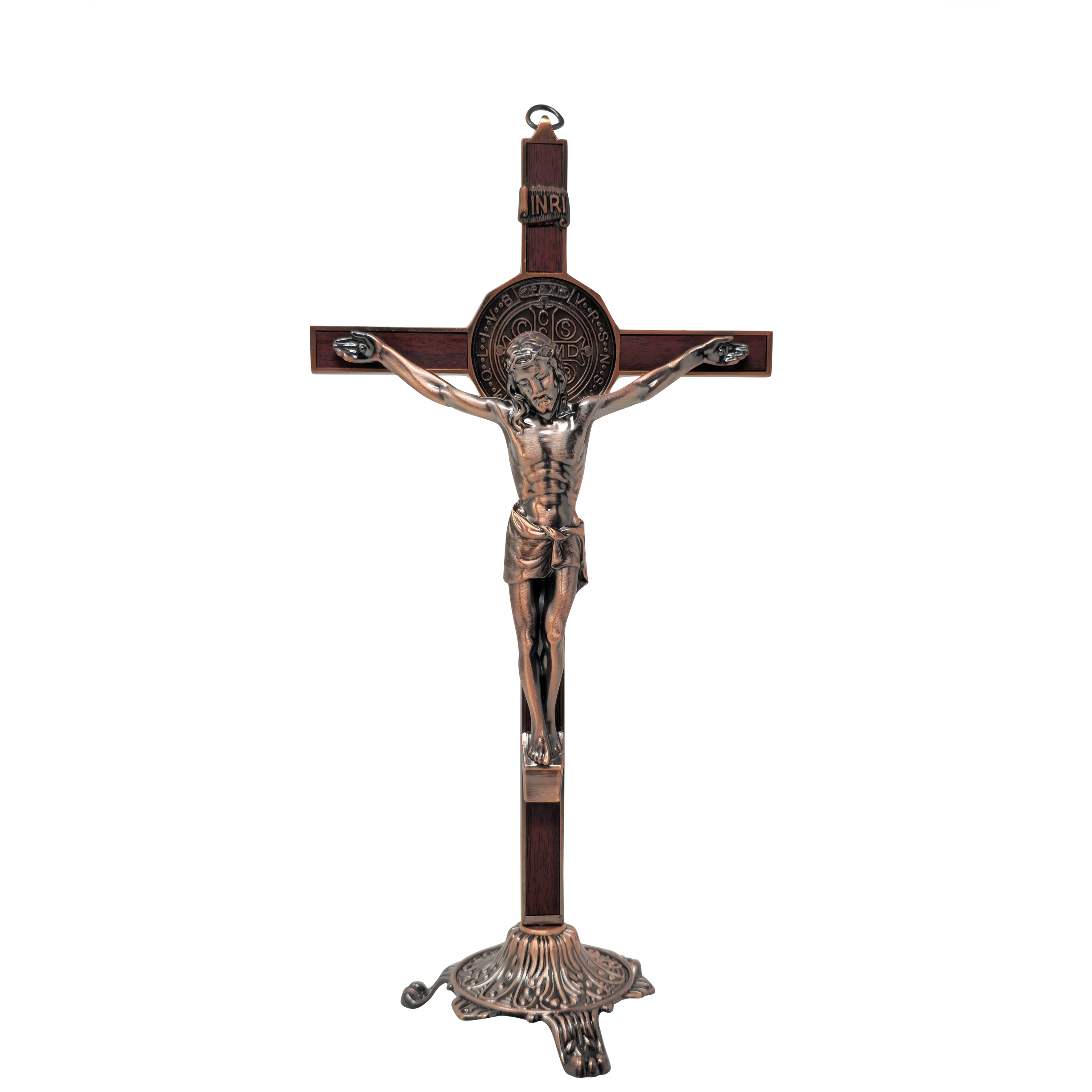 mrcjsales - Saint Benedict Crucifix – Cafe w/Base - Versatile Hanging or Standing Cross - Ideal Gift - Multiple Sizes - Protective Box