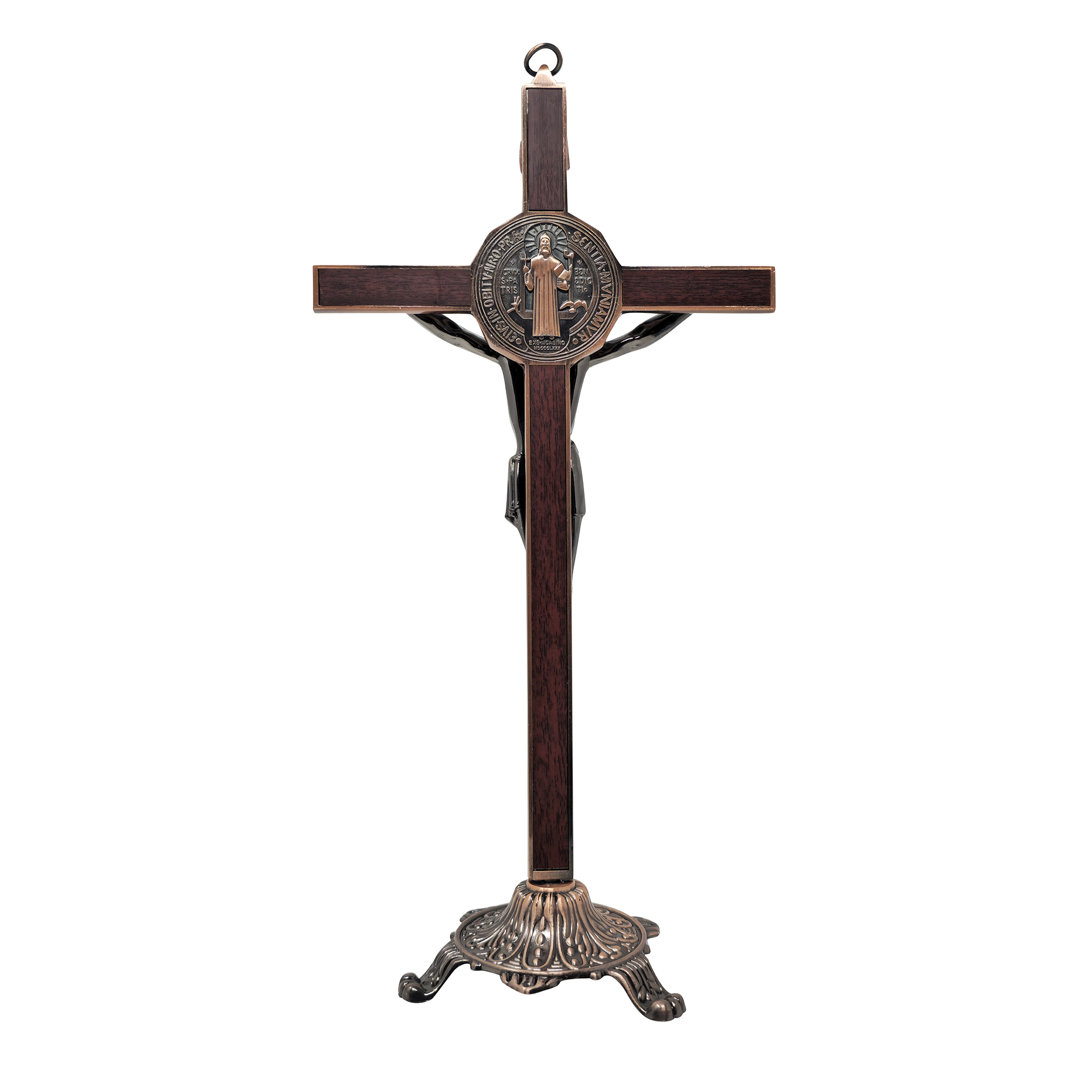 mrcjsales - Saint Benedict Crucifix – Cafe w/Base - Versatile Hanging or Standing Cross - Ideal Gift - Multiple Sizes - Protective Box