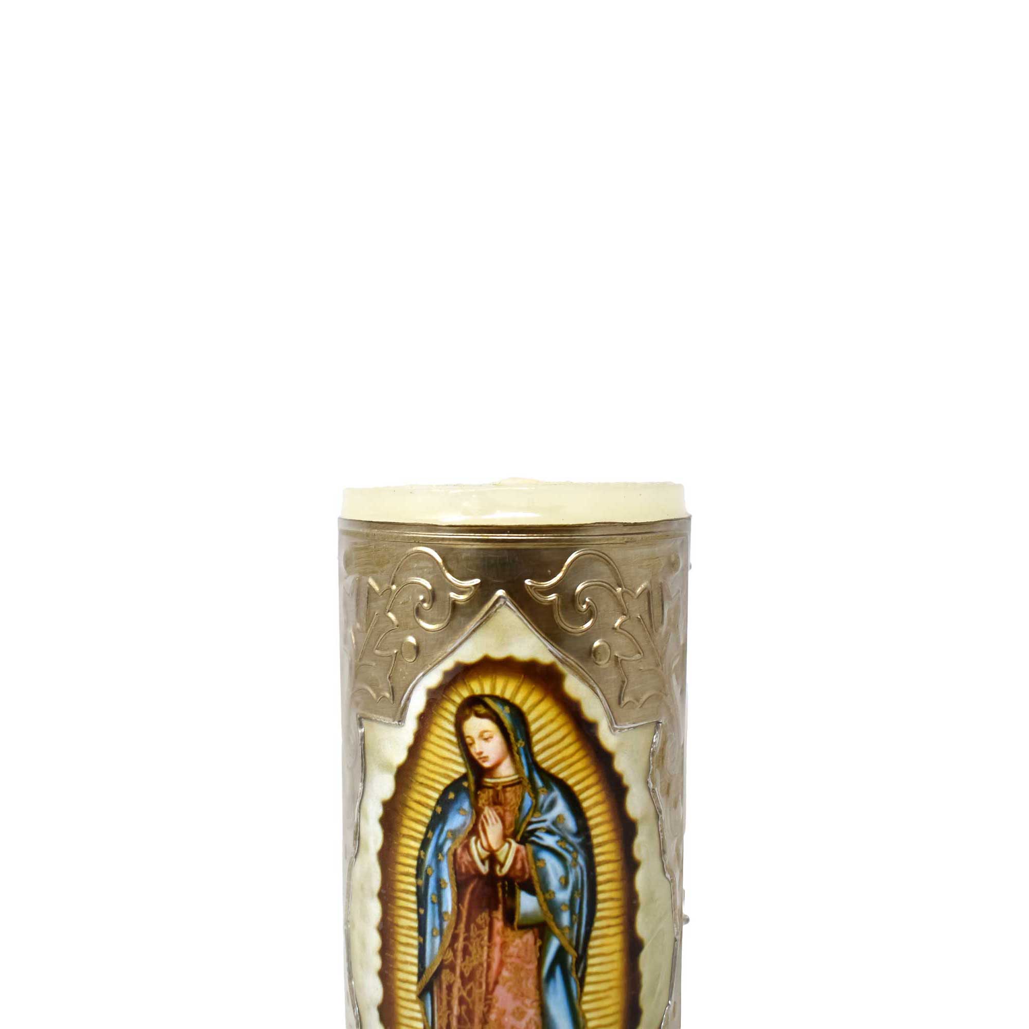 mrcjsales - Lady of Guadalupe Original Easter Candle 6" - 1/4 Kilo. Divine Symbol of Faith & Hope. Versatile Decoration for Church & Home. Wax