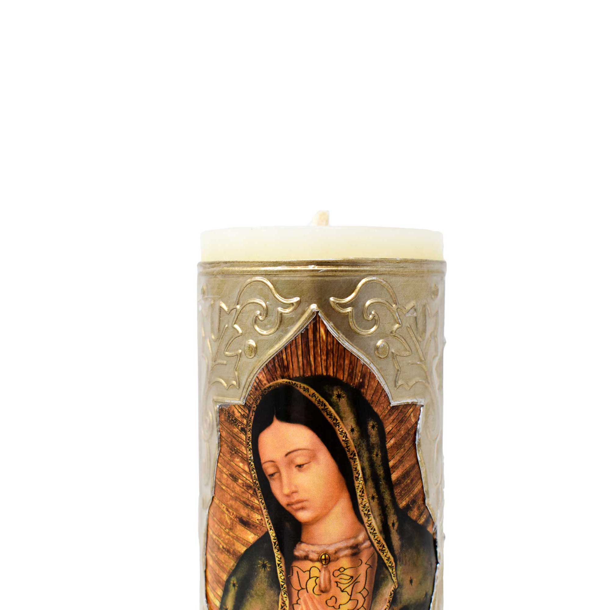 mrcjsales - Our Lady of Guadalupe Mc Easter Candle 6" - 1/4 Kilo. Divine Symbol of Faith & Hope.100% Wax, Meaningful Gift for Baptisms, Confirmations