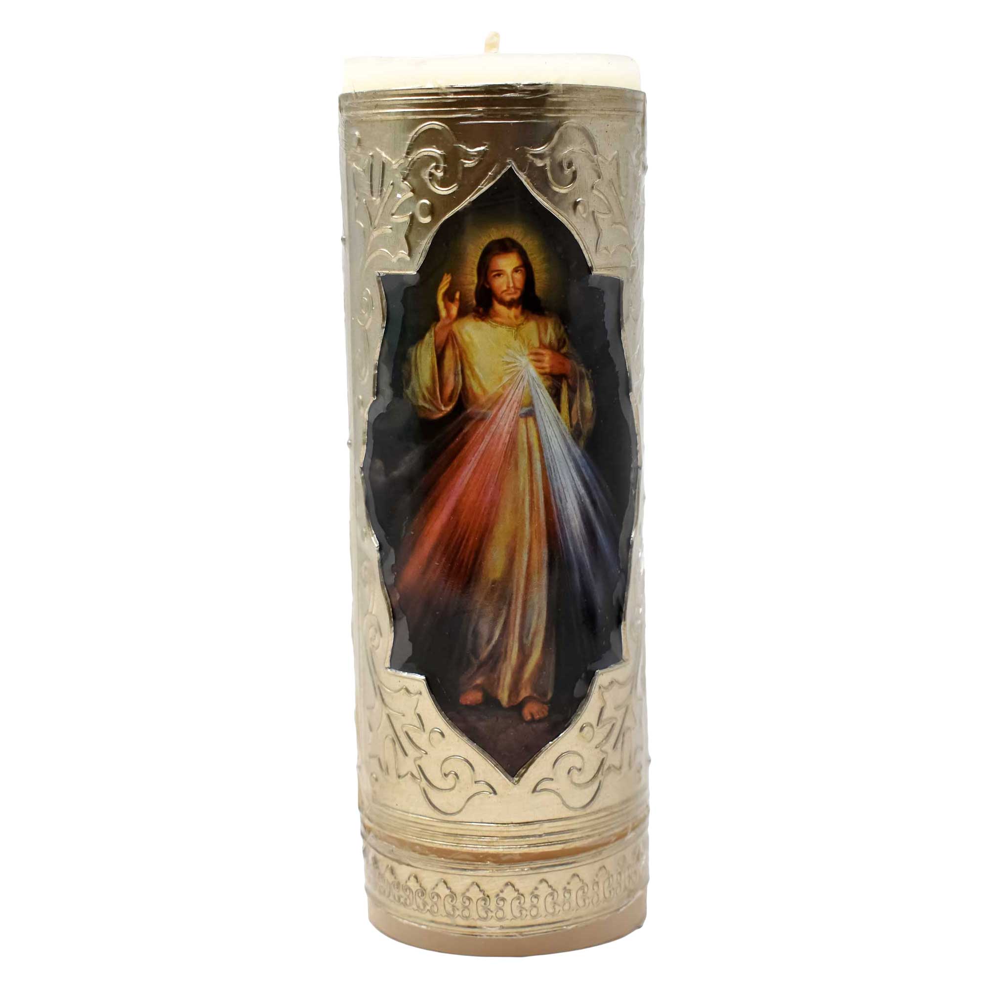 mrcjsales - Divine Mercy Easter Candle - 6" Inches, 1/4 Kilos - 100% Wax - Prayer Support - Meaningful Gift