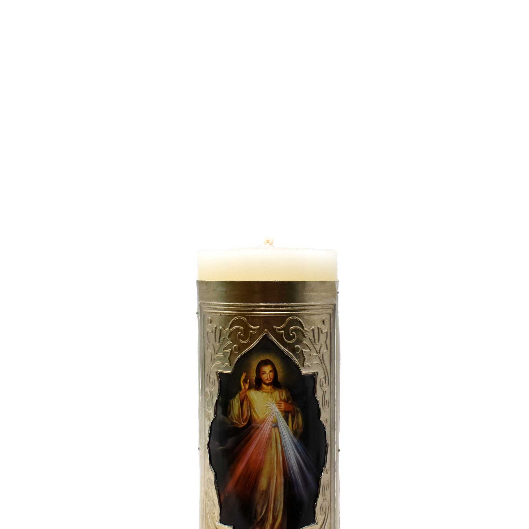 mrcjsales - Divine Mercy Easter Candle - 6" Inches, 1/4 Kilos - 100% Wax - Prayer Support - Meaningful Gift