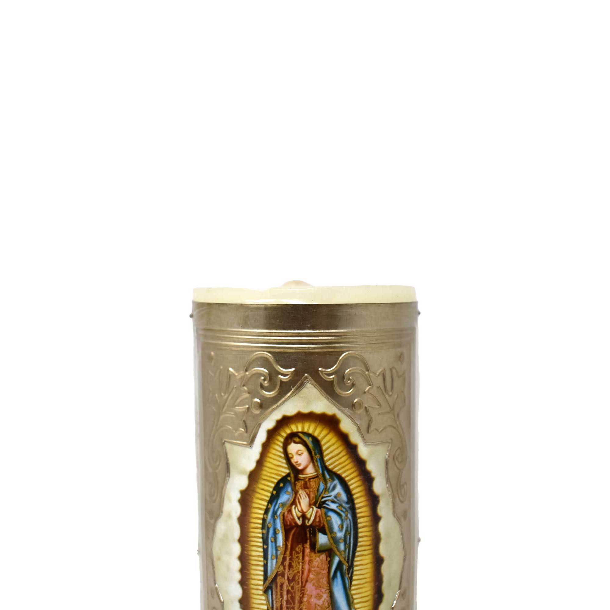 mrcjsales - Our Lady of Guadalupe Original Easter Candle 7" - 1/2 Kilo. Versatile Decoration for Church & Home. Wax. Meaningful Gift for Celebrations!