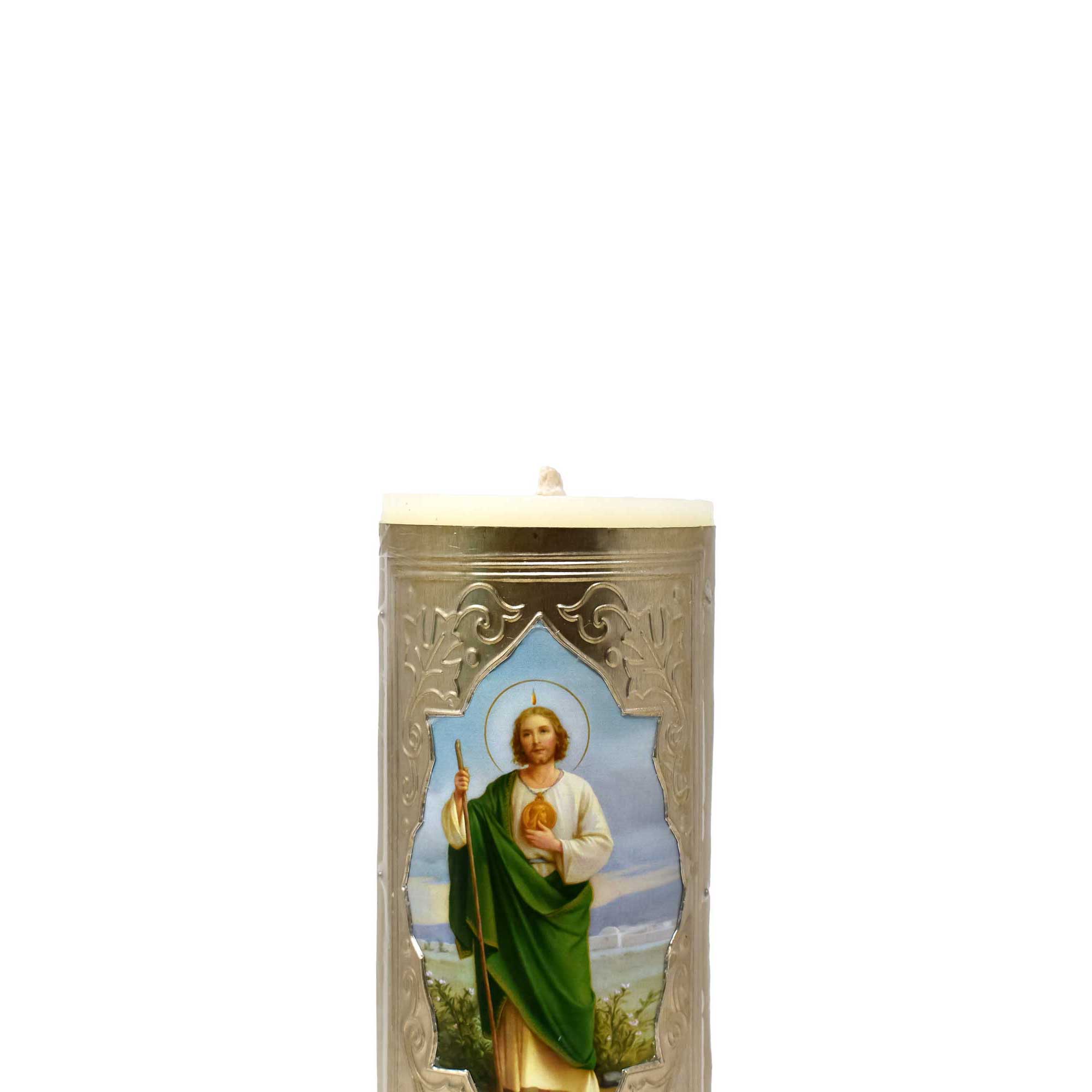 mrcjsales - Saint Judes Easter Candle - 7" Inches, 1/2 Kilos - Pure Wax - Off-White - Versatile Decoration - Meaningful Gift with Safety Measures