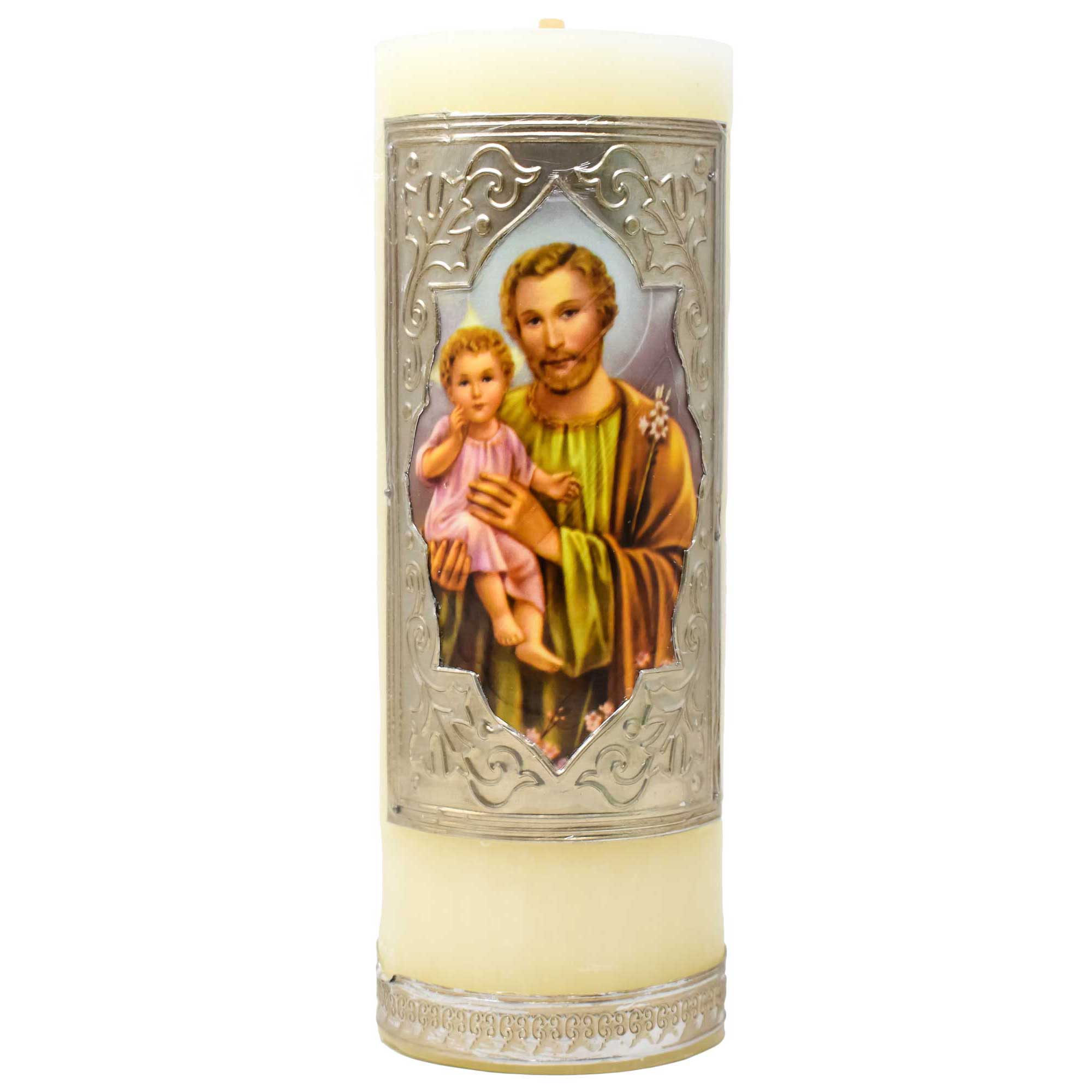 mrcjsales - St. Joseph Easter Candle 7" - 1/2 Kilo. Divine Symbol of Faith & Hope. Meaningful Gift for Celebrations!