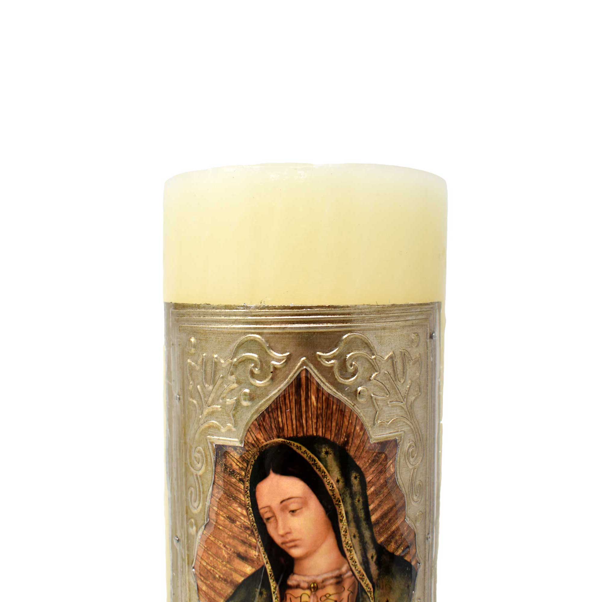 mrcjsales - Lady of Guadalupe Mc Easter Candle 10" - 1 Kilo. Divine Symbol of Faith & Hope. 100% Wax. Meaningful Gift for Baptisms, Confirmations