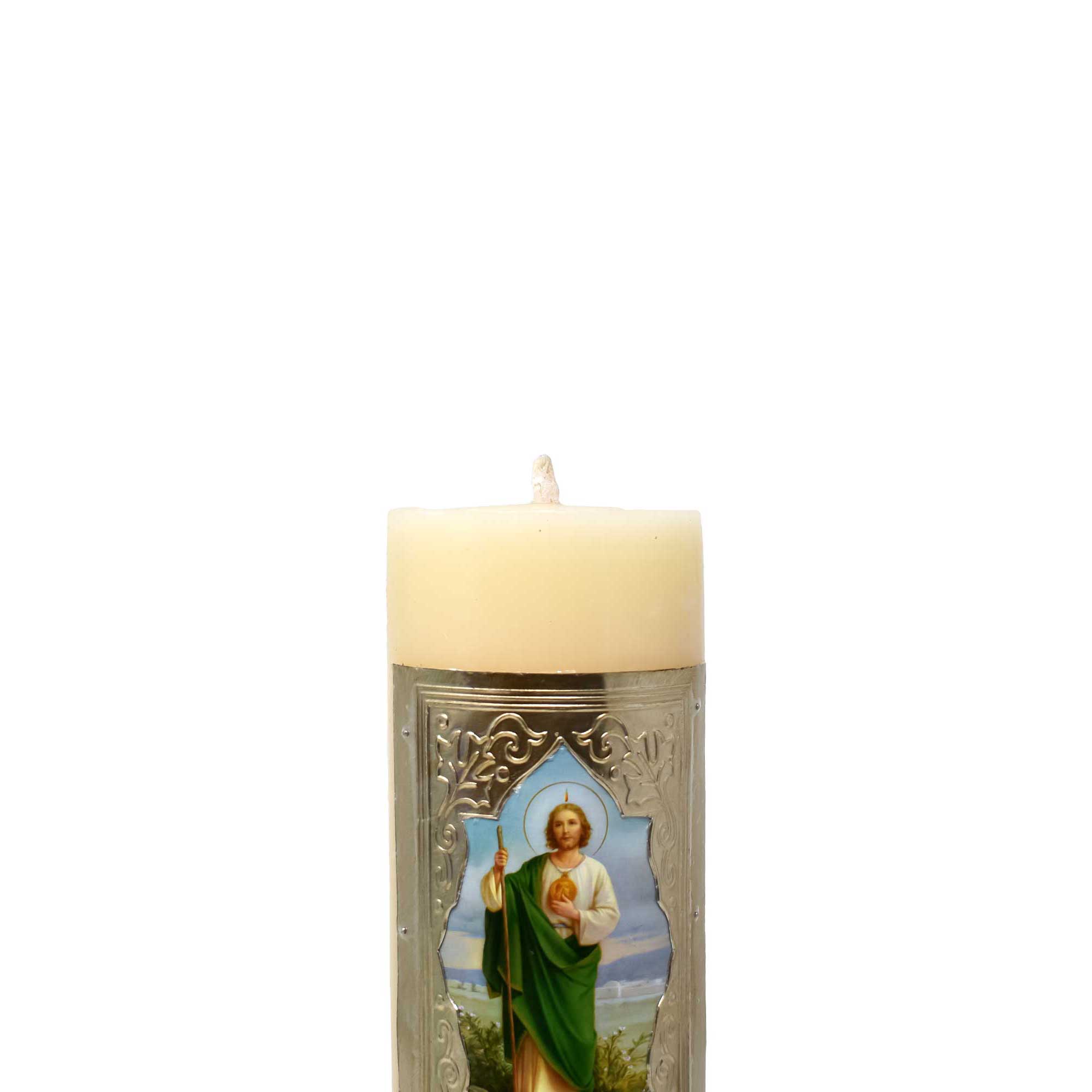 mrcjsales - Saint Judes Easter Candle 10" - 1 Kilo. Divine Symbol of Faith & Hope. Church & Home. Baptisms, Confirmations, and More!