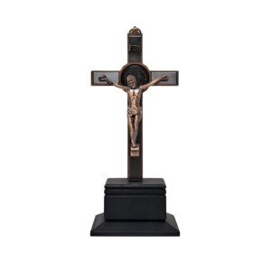 Mrcjsales - Saint Benedict Crucifix Bronze Metal | Unique Design for Home Decor, Table-Top, Church Events | Hang Anywhere, Ideal Gifts for Loved Ones