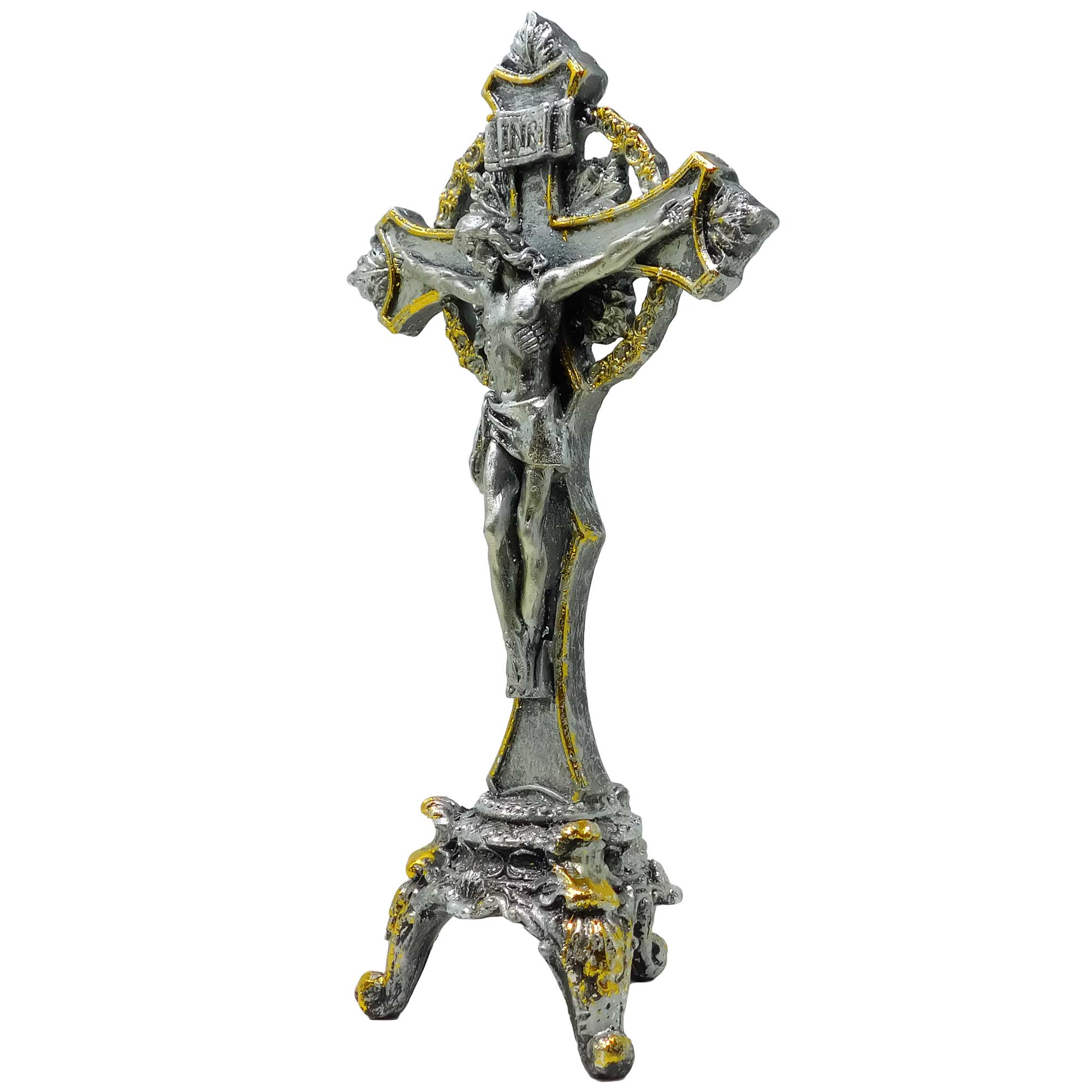 Saint Benedict Sliver/Gold W/Base