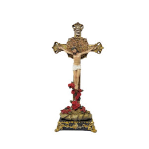 mrcjsales - Saint Benedict Crucifix with Base - Beautiful 11" Resin Design - Inspiring Faith & Hope - Ideal Gift for All Occasions