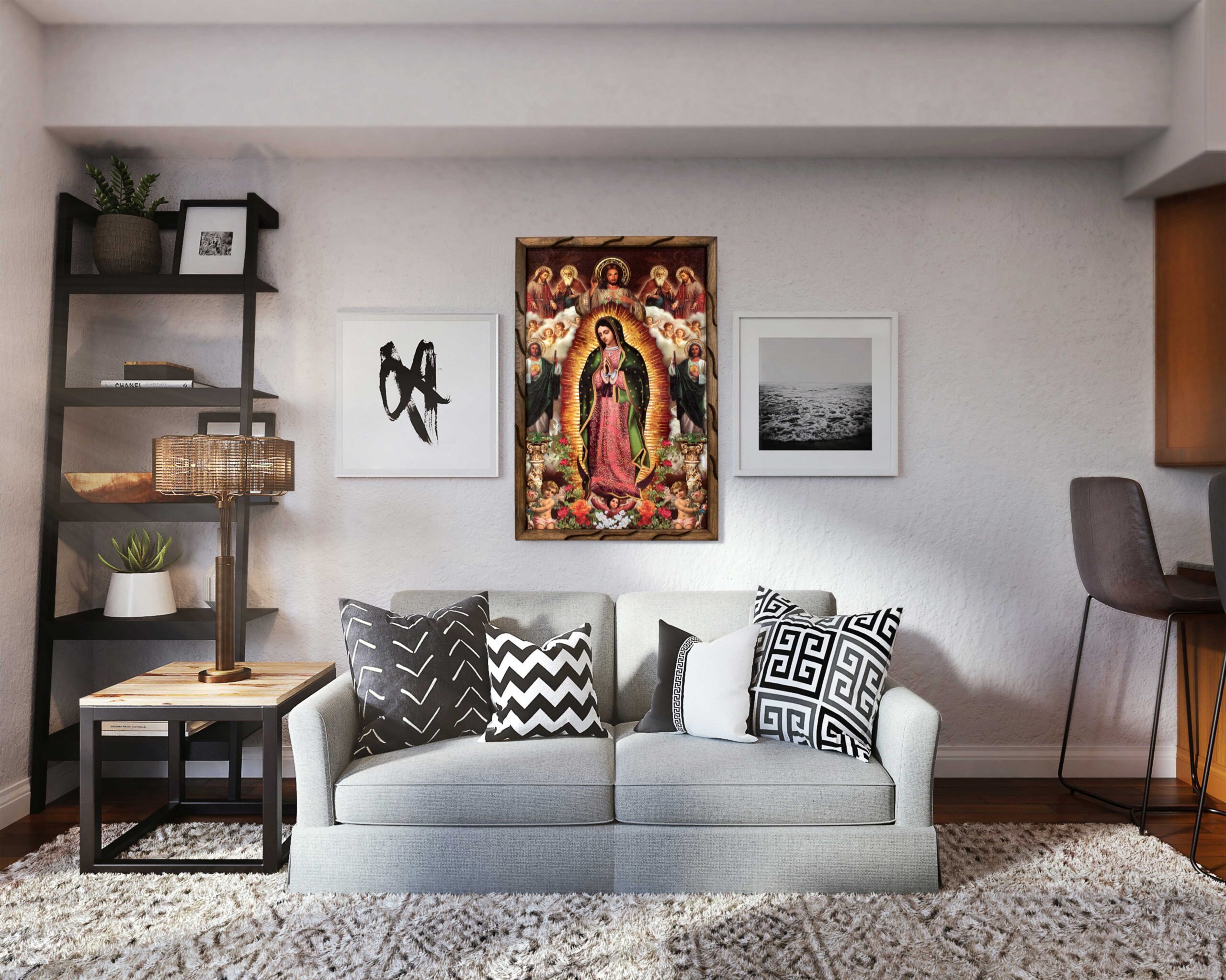 Mrcjsales - Guadalupe Serenity – Rustic Frame, Divine Symbol, Perfect Home Decor or Thoughtful Gift for Special Occasions.