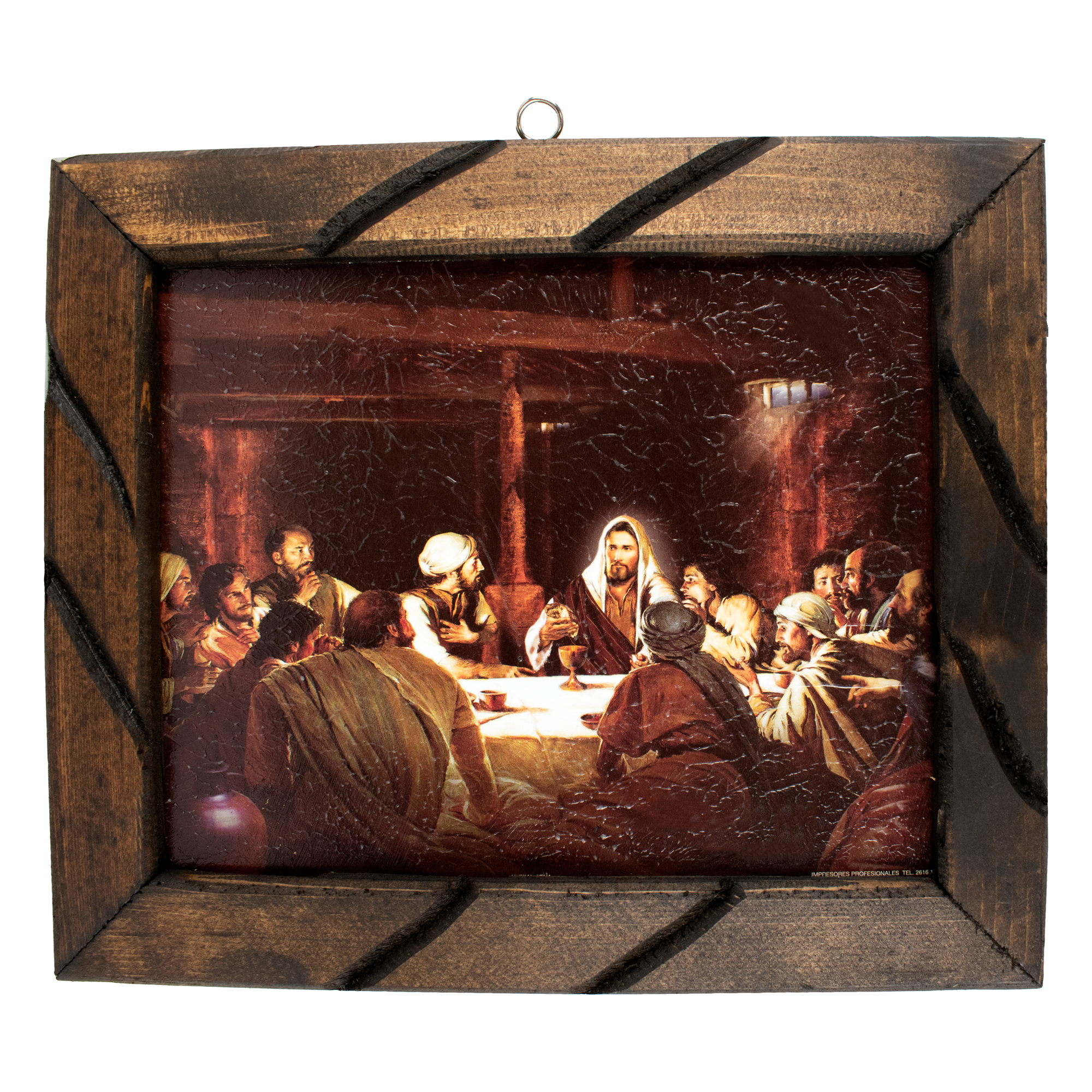 Mrcjsales - Last Supper Ancient – Rustic Frame, Ultima Cena, Hope & Love, Mexican Design, Unique Home Decor & Meaningful Gift!