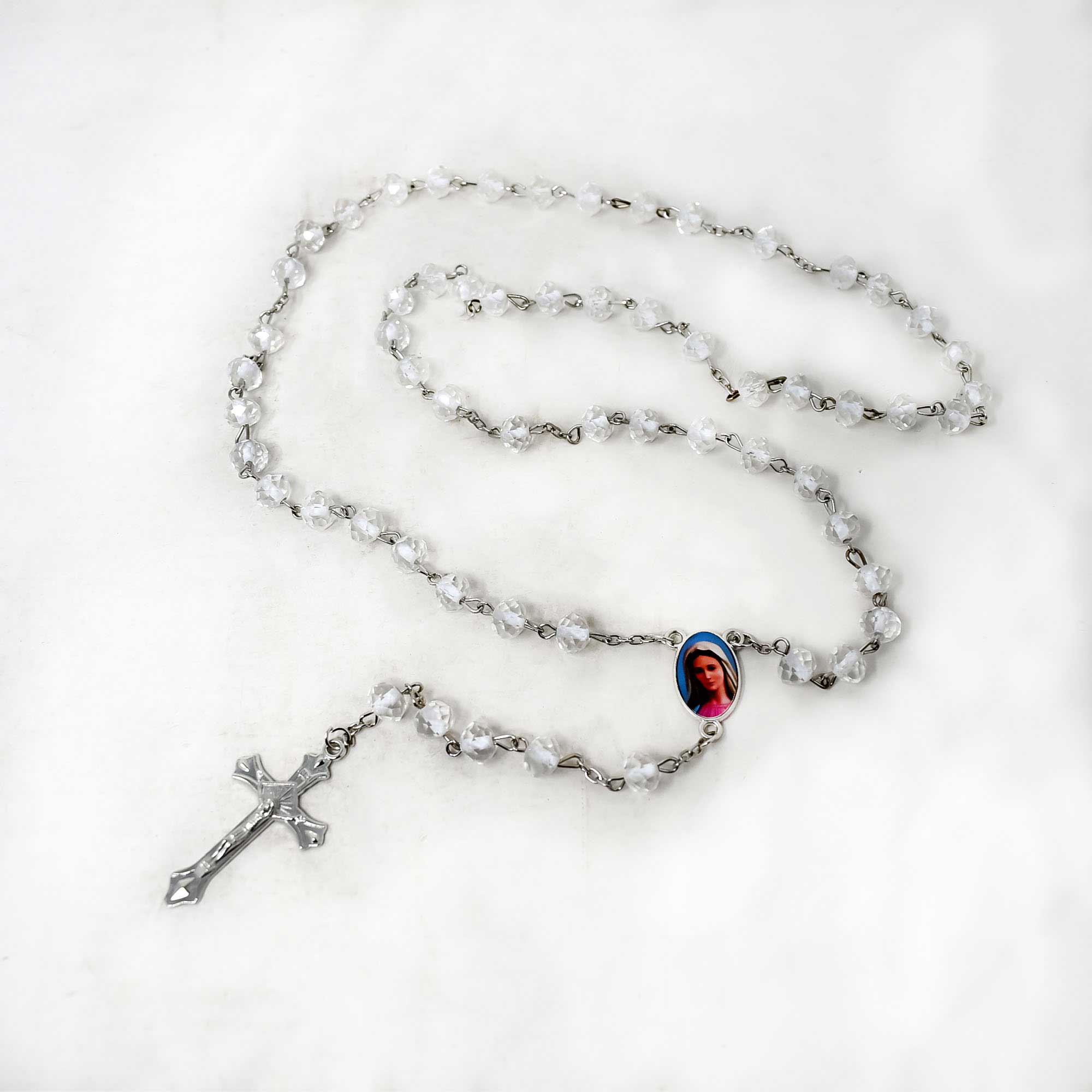 Miraculous virgin Crystal Rosary