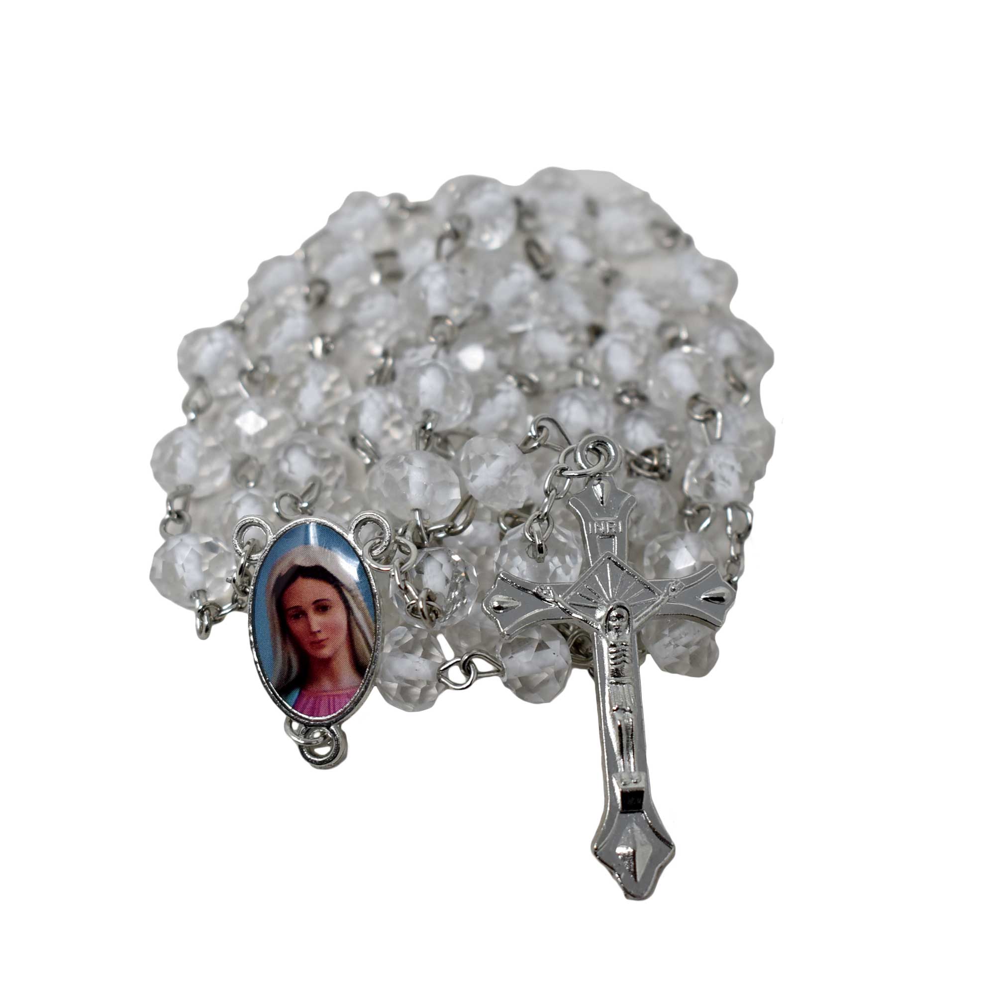 Miraculous virgin Crystal Rosary