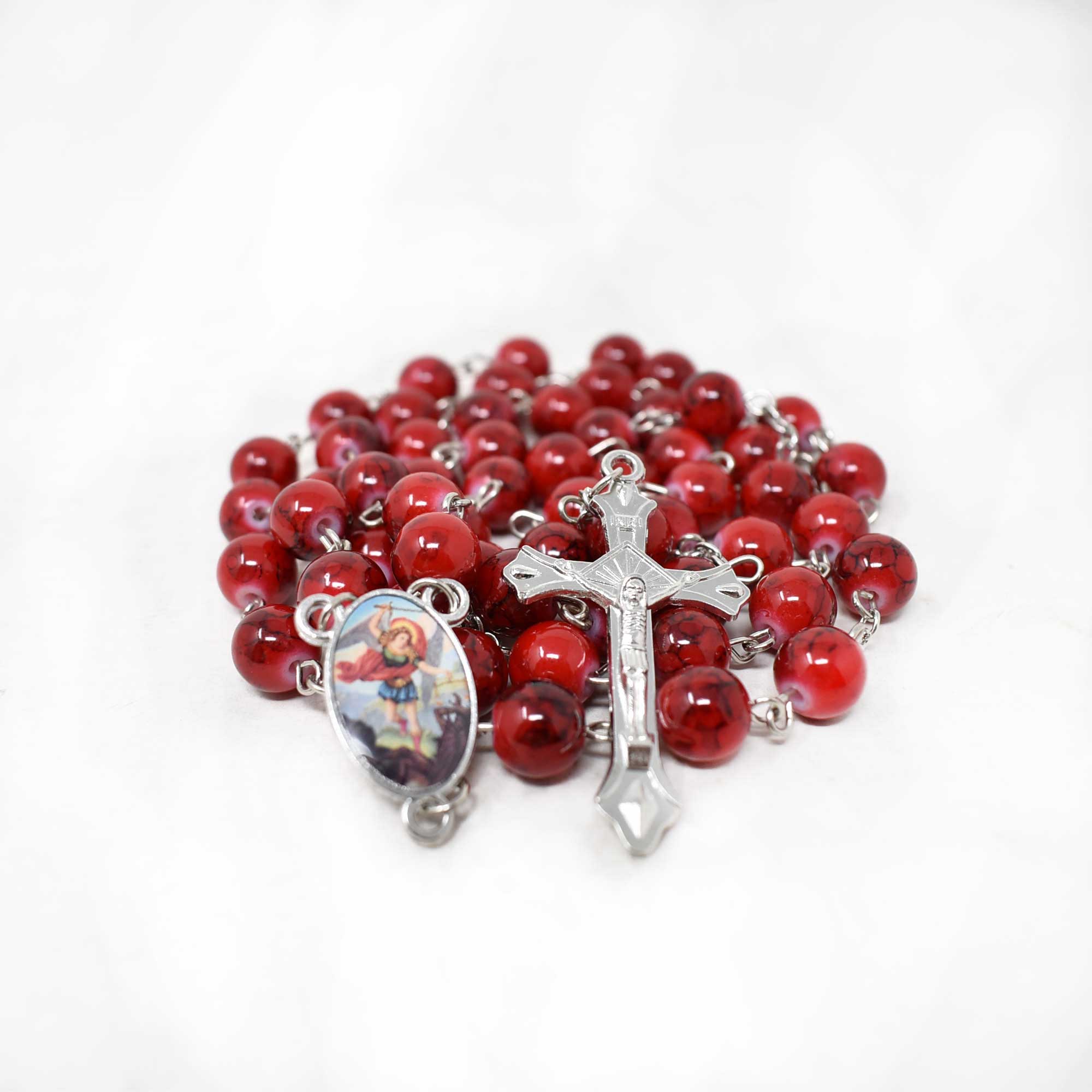 St. Michael archangel Marble Rosary