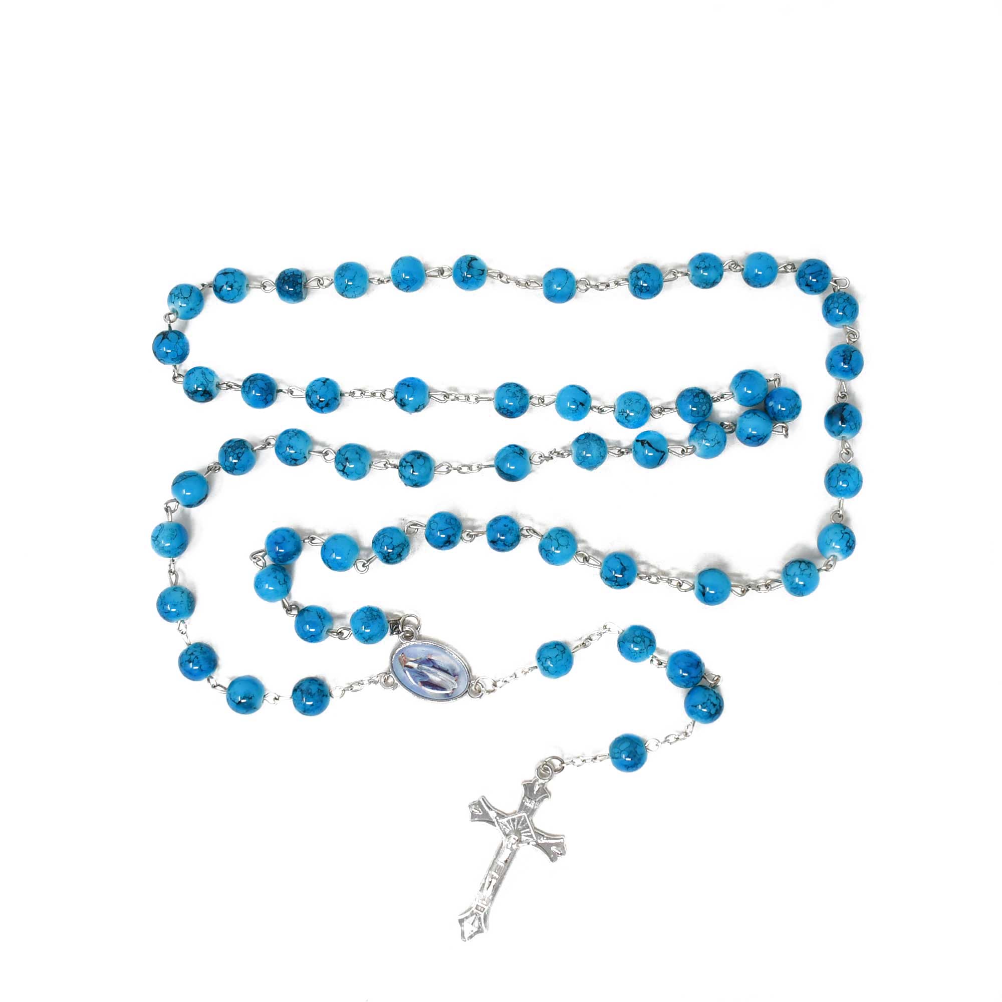 Miraculous Virgin Marble Rosary