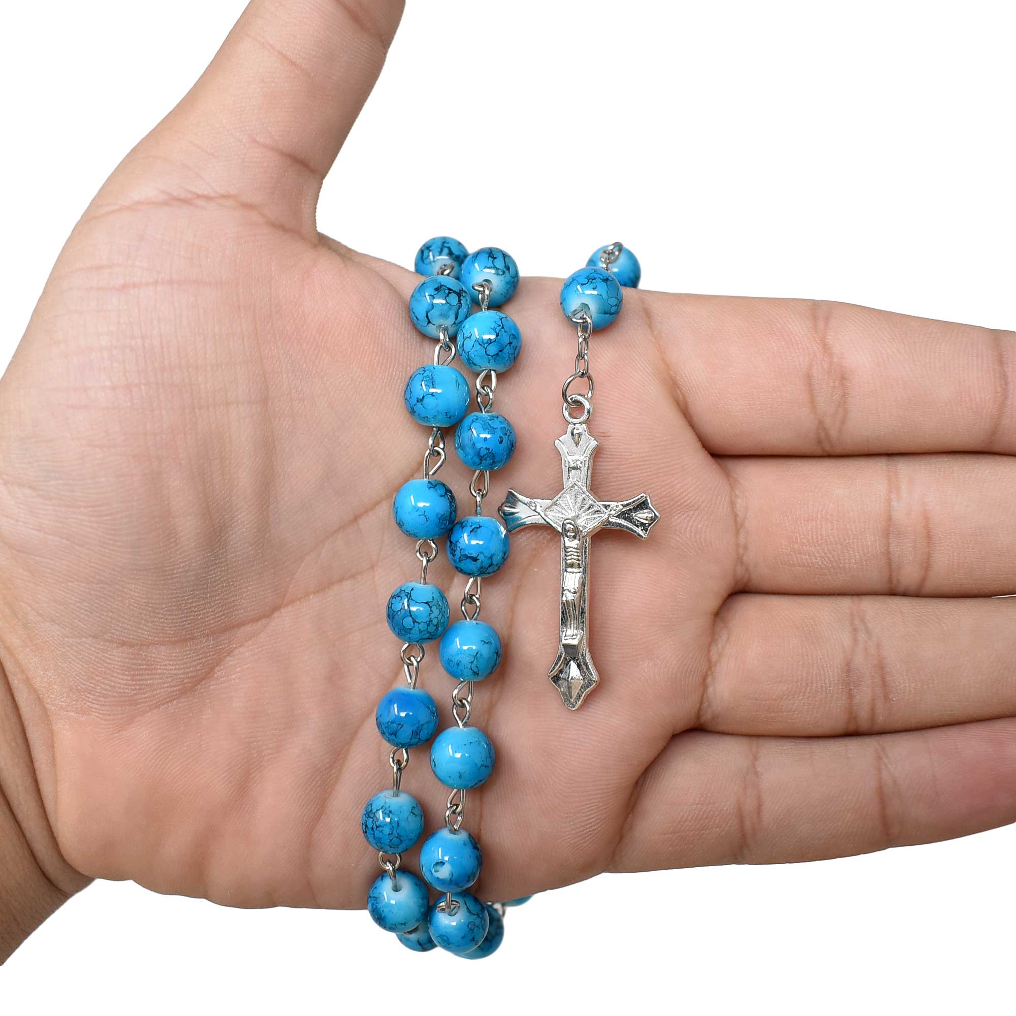 Miraculous Virgin Marble Rosary