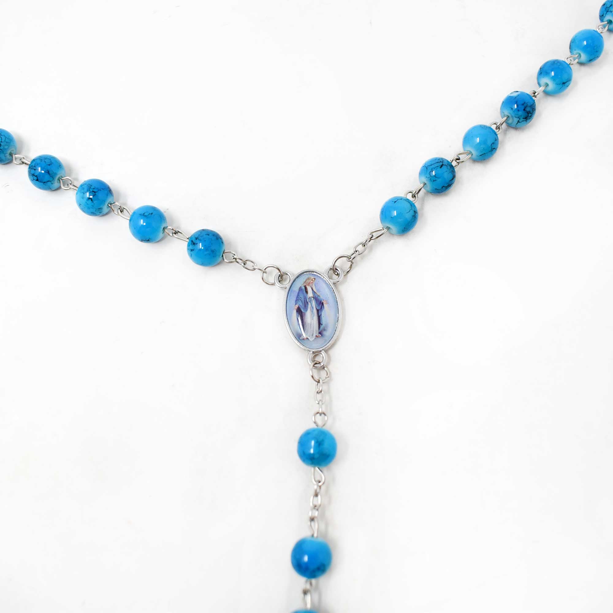 Miraculous Virgin Marble Rosary