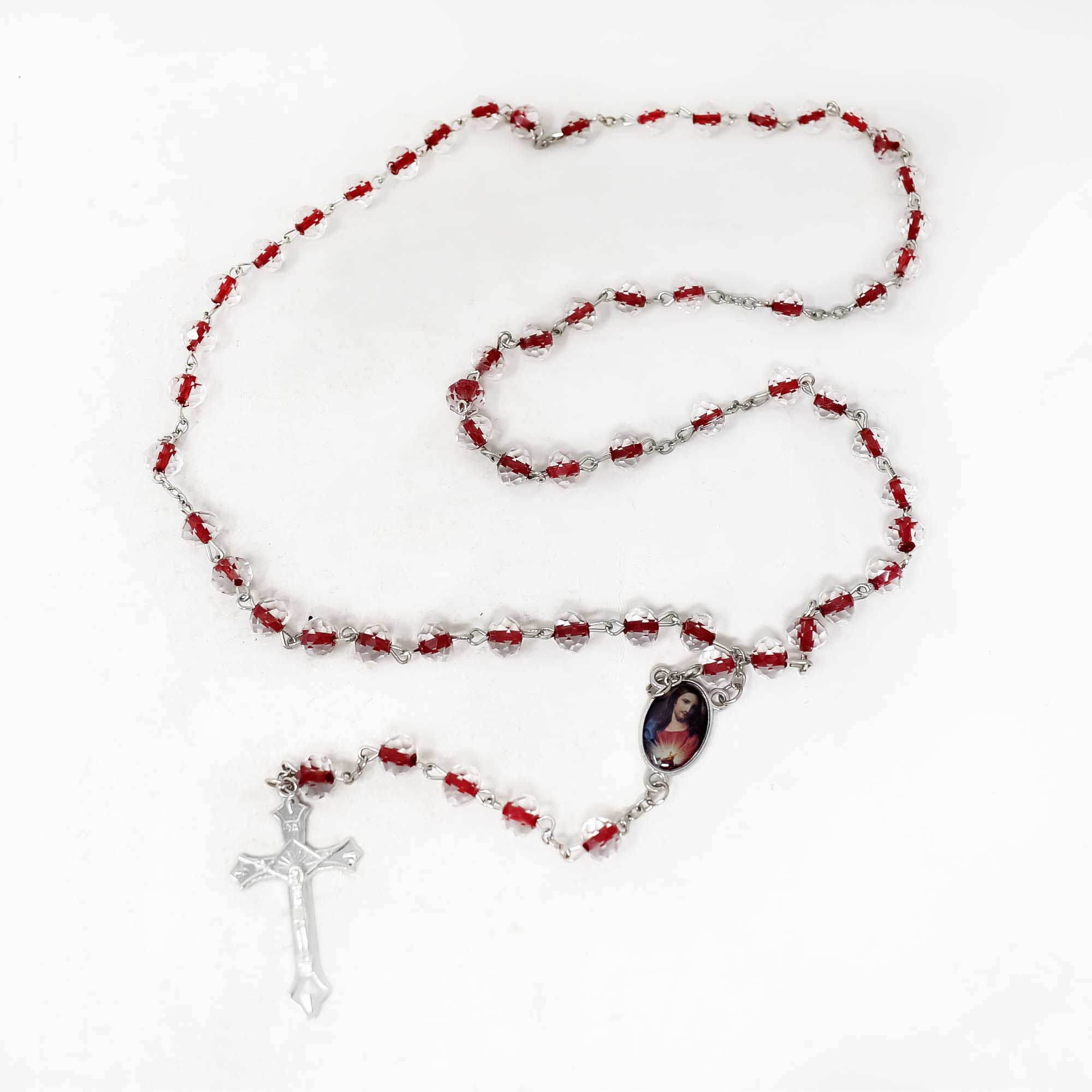 Sacred Heart of Jesus Crystal Rosary