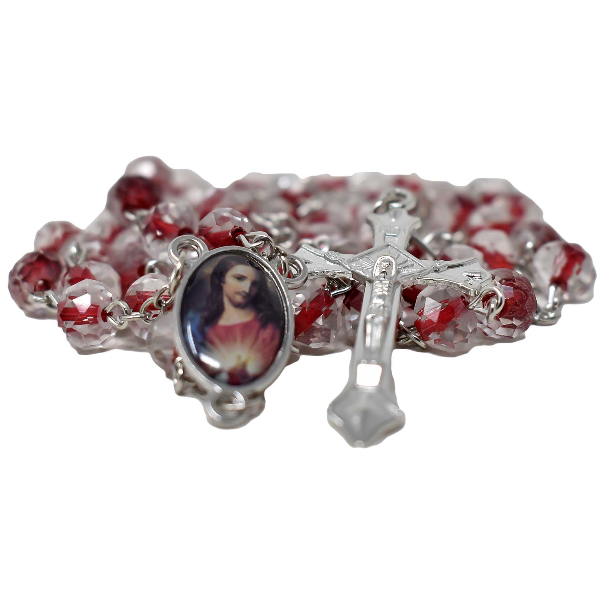 Sacred Heart of Jesus Crystal Rosary