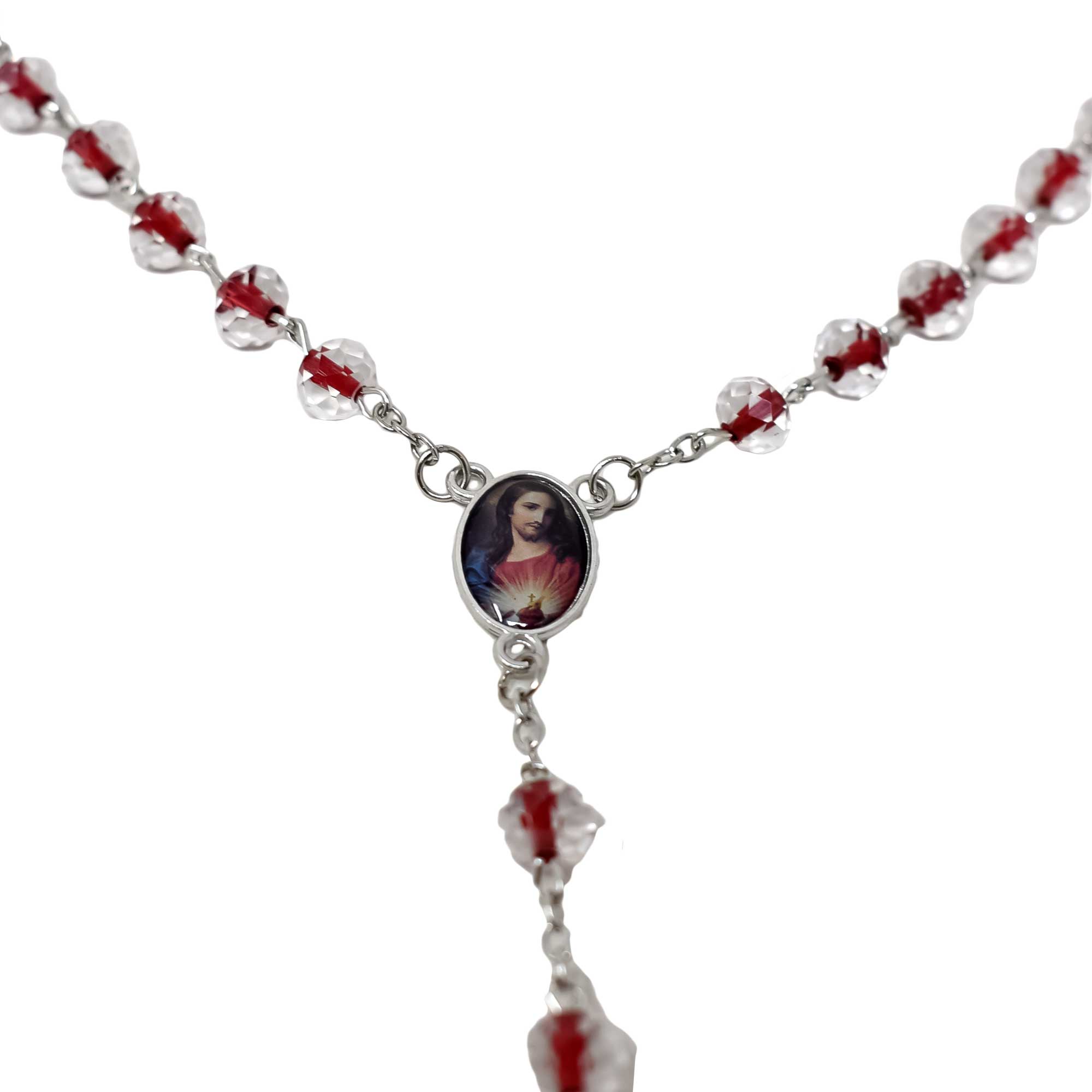 Sacred Heart of Jesus Crystal Rosary