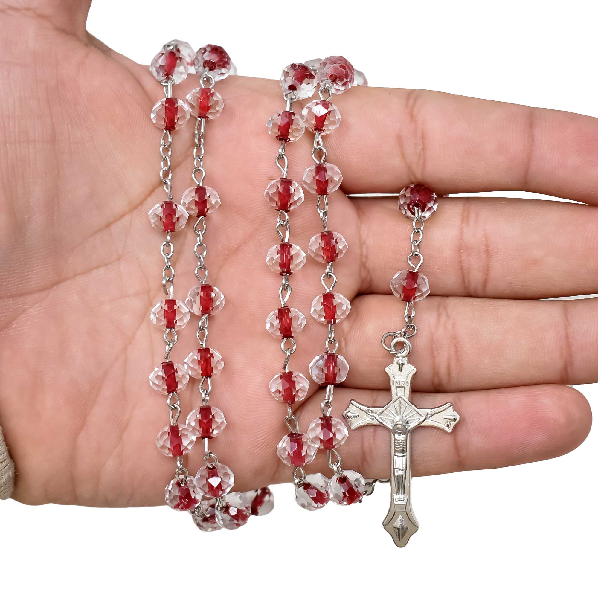 Sacred Heart of Jesus Crystal Rosary