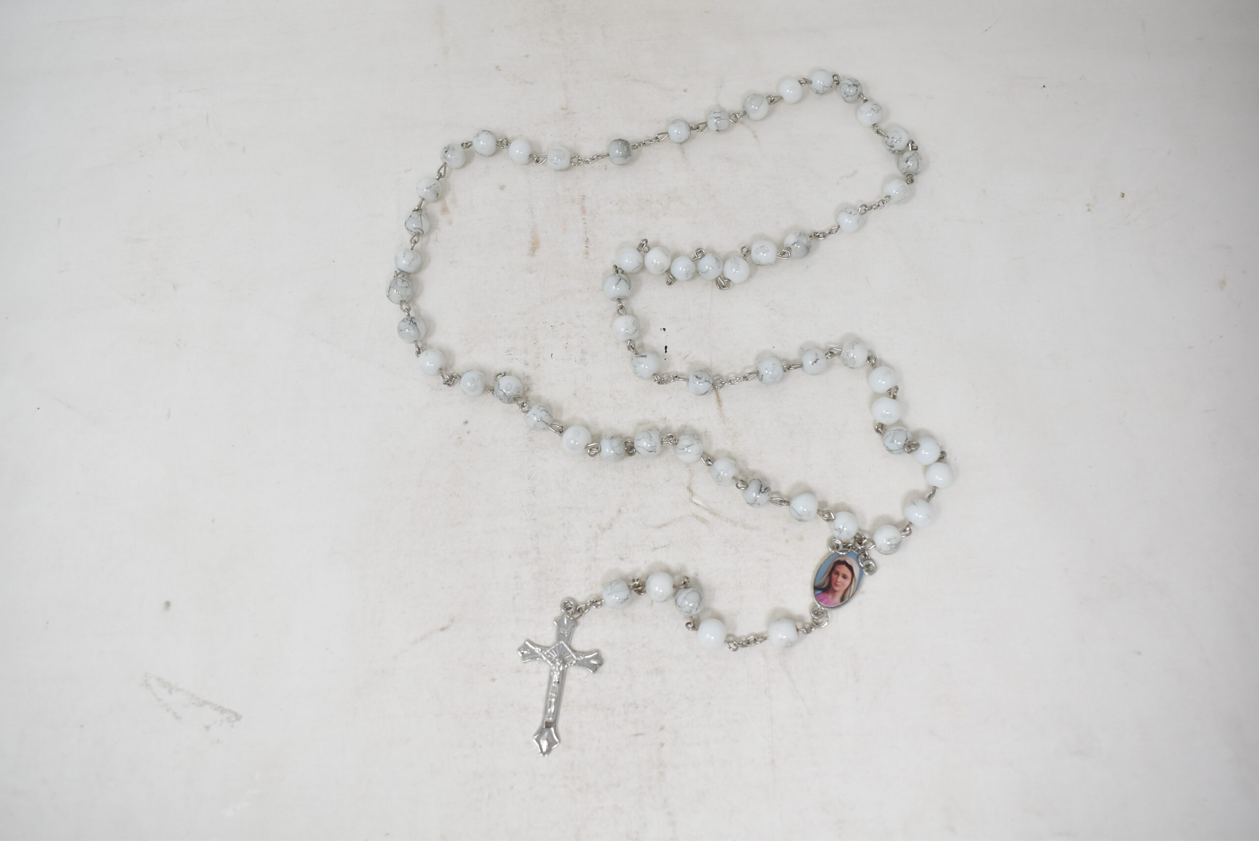 Miraculous virgin Mc Marble Rosary