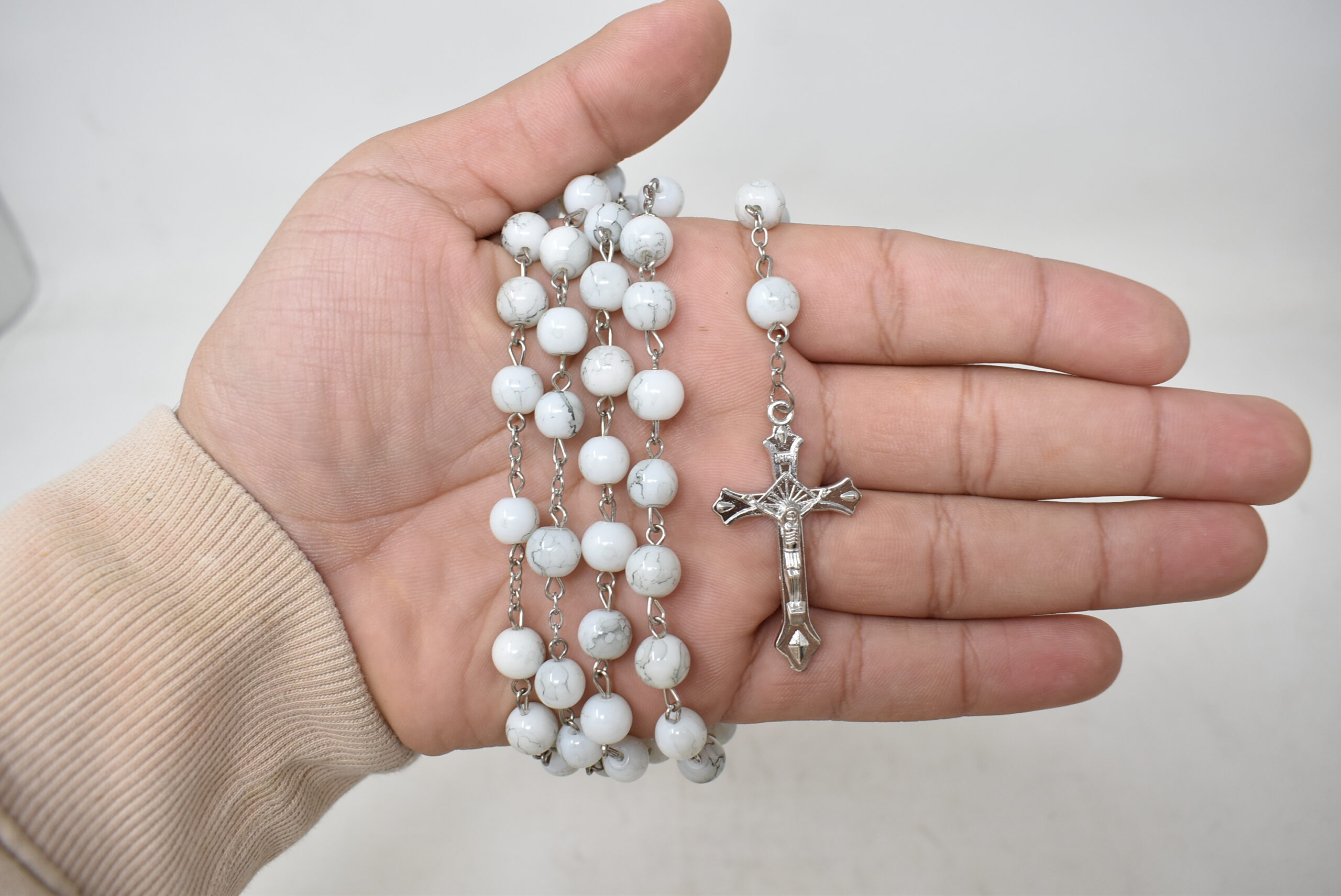 Miraculous virgin Mc Marble Rosary