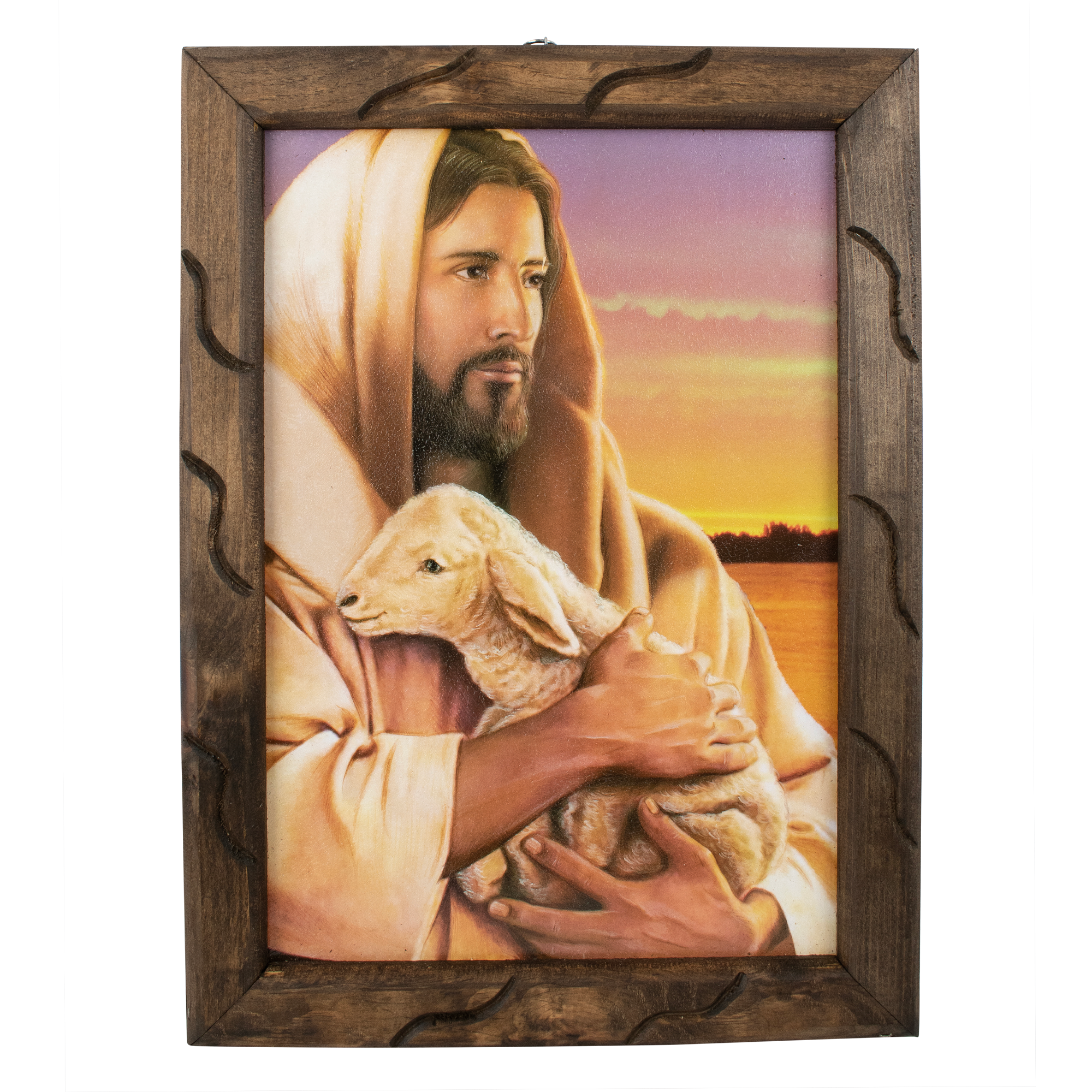 Mrcjsales: The Good Shepherd Wooden Frame |Healing Icon | Unique & Authentic | Perfect Gift | Multiple Sizes