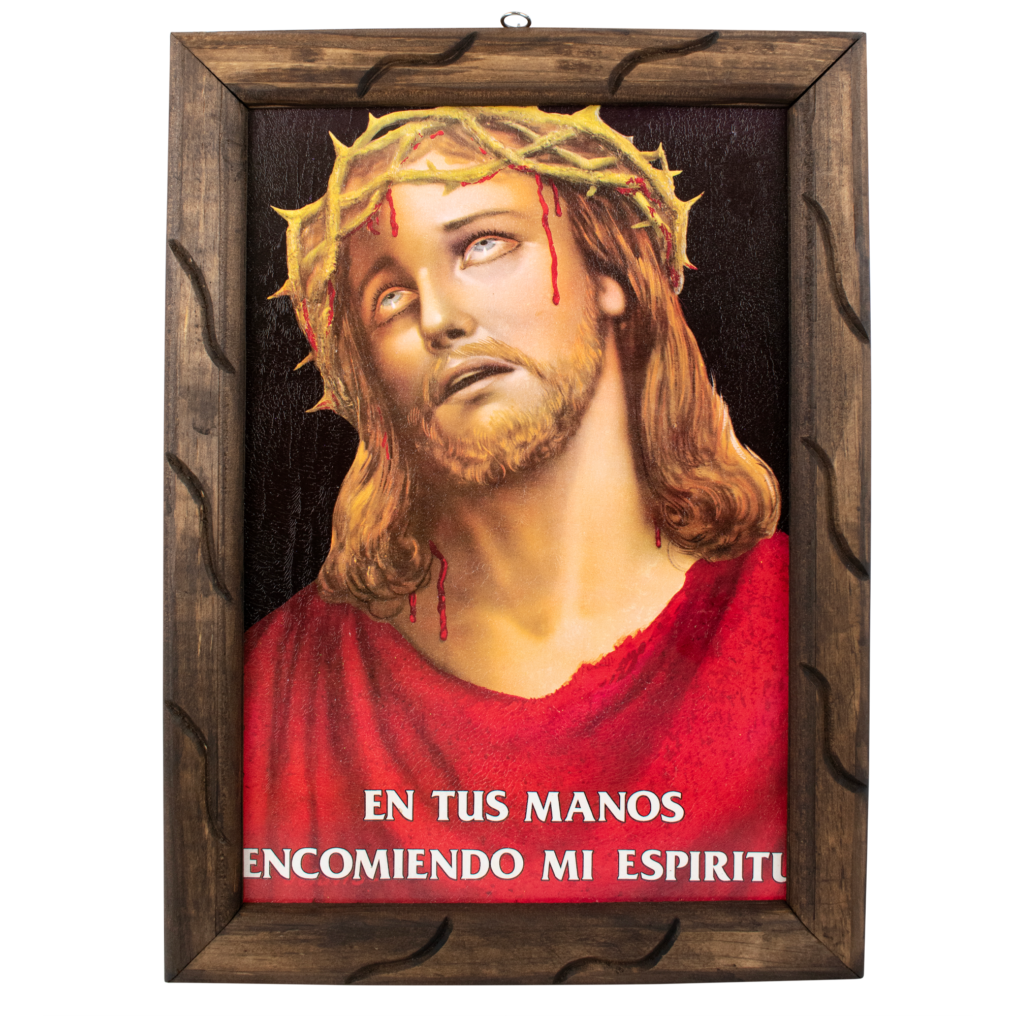 Mrcjsales - Face of Jesus – Rustic Frame, Multiple Sizes, Mexican Art, Symbolizes Hope, Love, Strength. Perfect Home Decor & Unique Gift!