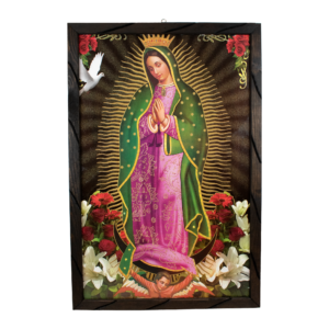 Mrcjsales- Virgen de Guadalupe - lady of guadalupe – Rustic Frame, Mexican Art, Symbolizes Hope, Love, Strength. Perfect Home Decor & Unique Gift!