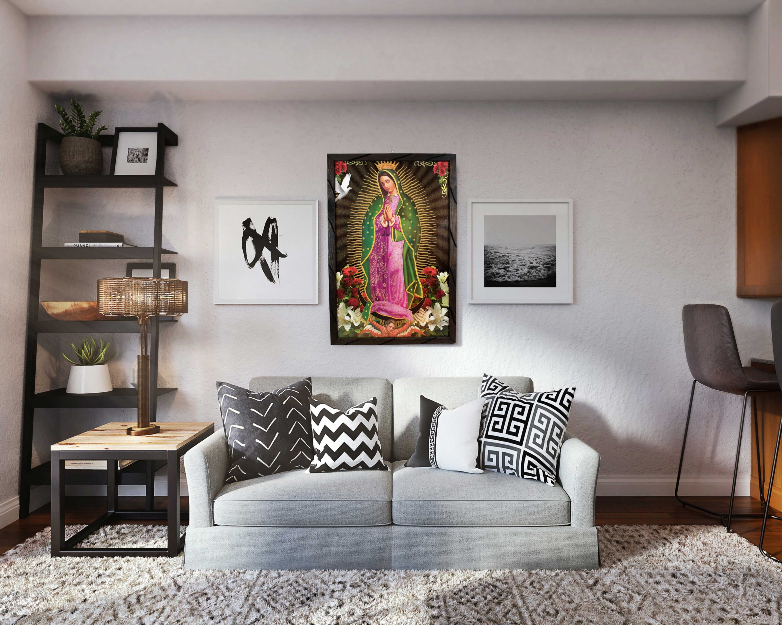 Mrcjsales- Virgen de Guadalupe - lady of guadalupe – Rustic Frame, Mexican Art, Symbolizes Hope, Love, Strength. Perfect Home Decor & Unique Gift!