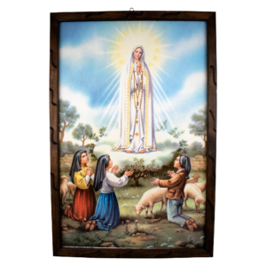 Mrcjsales: Our Lady of Fatima Wooden Frame | Rustic Religious Art | Mexican Design | Perfect Home Decor | Multiple Sizes Available!
