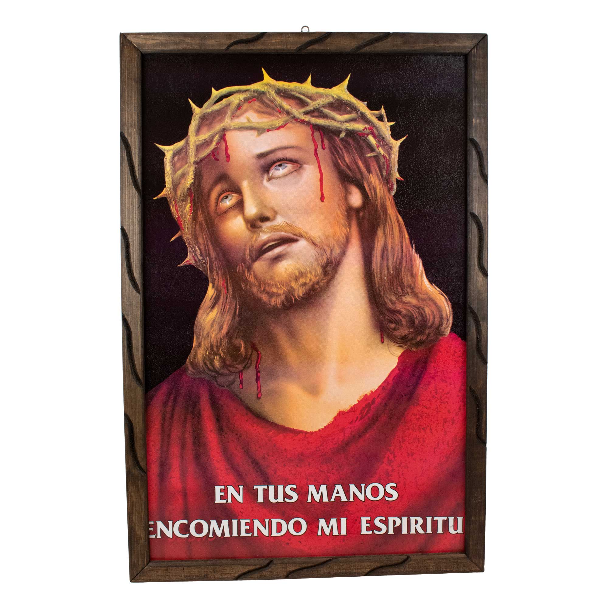 Mrcjsales - Face of Jesus – Rustic Frame, Multiple Sizes, Mexican Art, Symbolizes Hope, Love, Strength. Perfect Home Decor & Unique Gift!