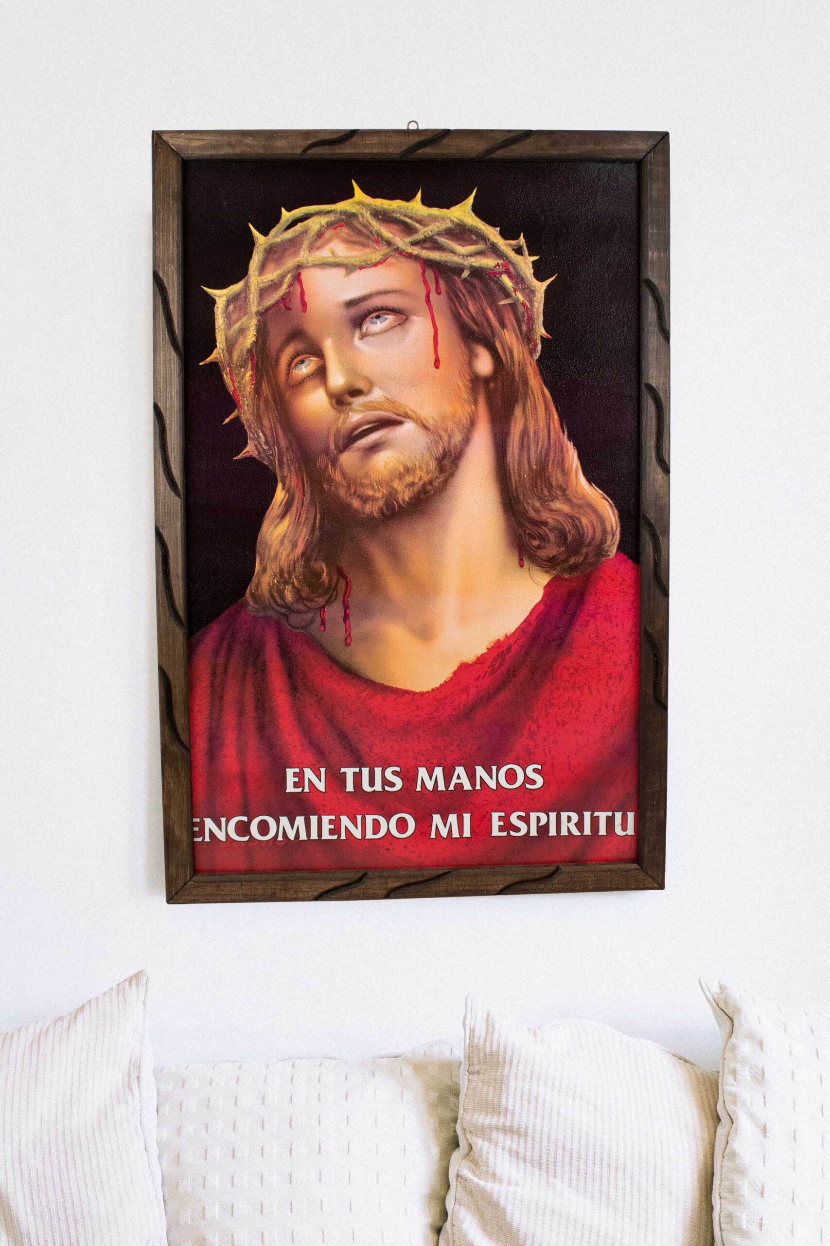 Mrcjsales - Face of Jesus – Rustic Frame, Multiple Sizes, Mexican Art, Symbolizes Hope, Love, Strength. Perfect Home Decor & Unique Gift!