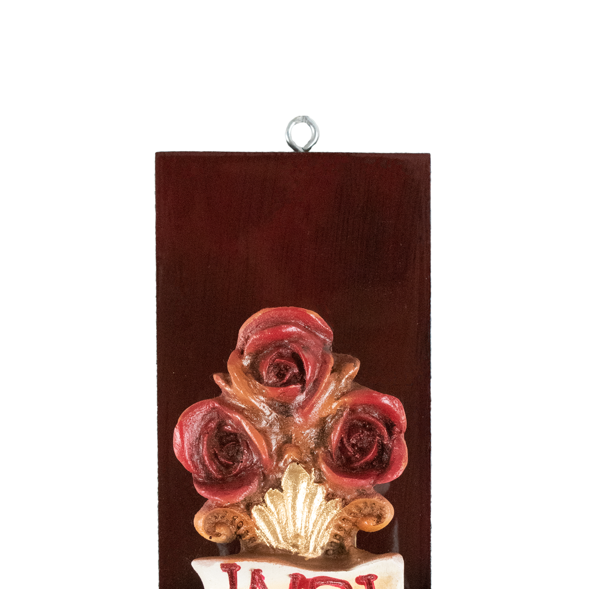 Mrcjsales: Jesus Christ Crimsons Roses | Crucifix | Polyester Resin Art | Faith Symbol | Various Sizes | Uplifting Beauty | Mexican Style