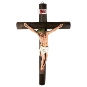 Mrcjsales: Jesus Christ White | Wooden Trunk | Tree Trunk & Resin | Mexican Design | Faith Symbol | Warning: Thorn Crown | Handmade Alterations