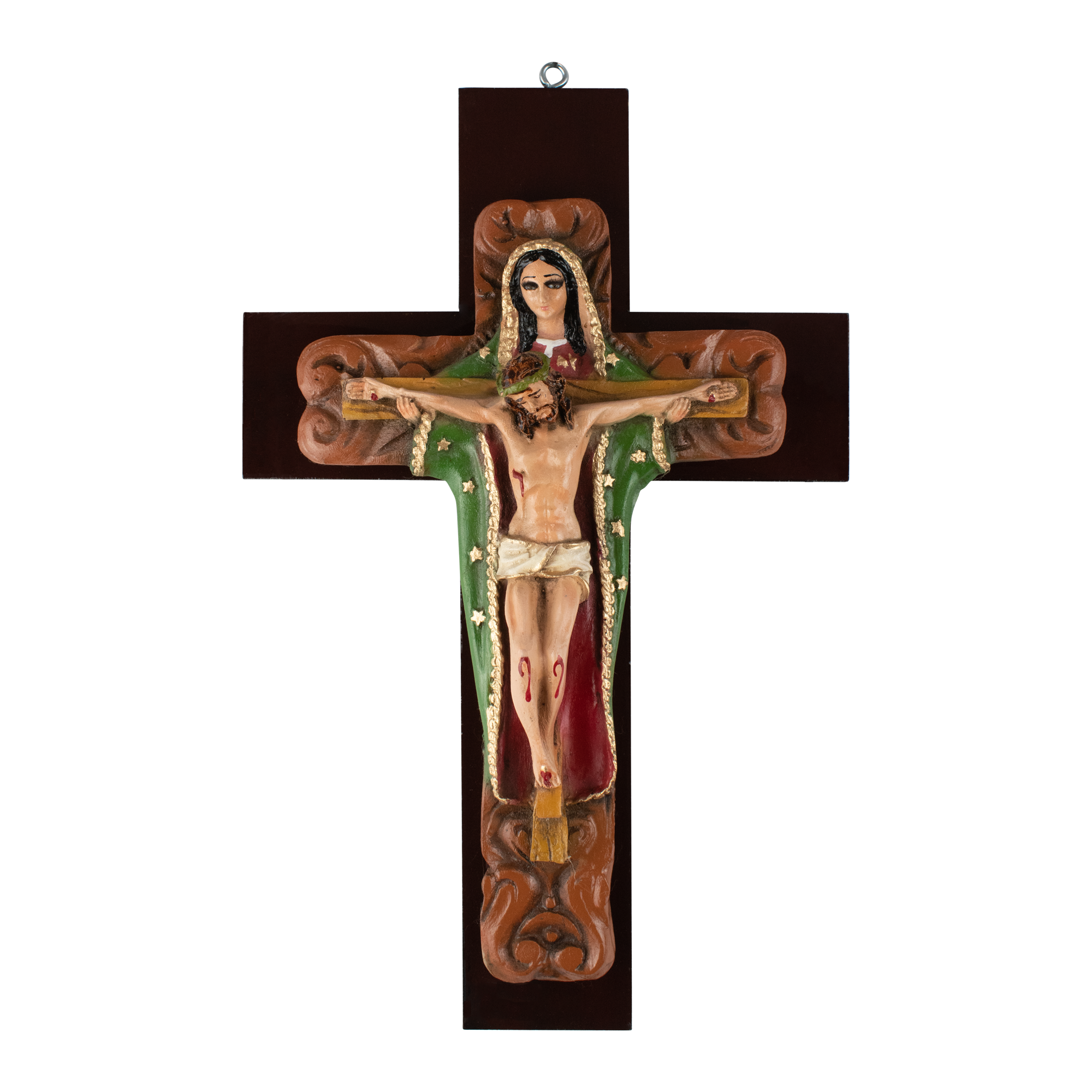 Mrcjsales: Lady of Guadalupe W | Jesus Christ Crucifix | Polyester Resin Art | Made in Mexico | Sizes for Every Occasion